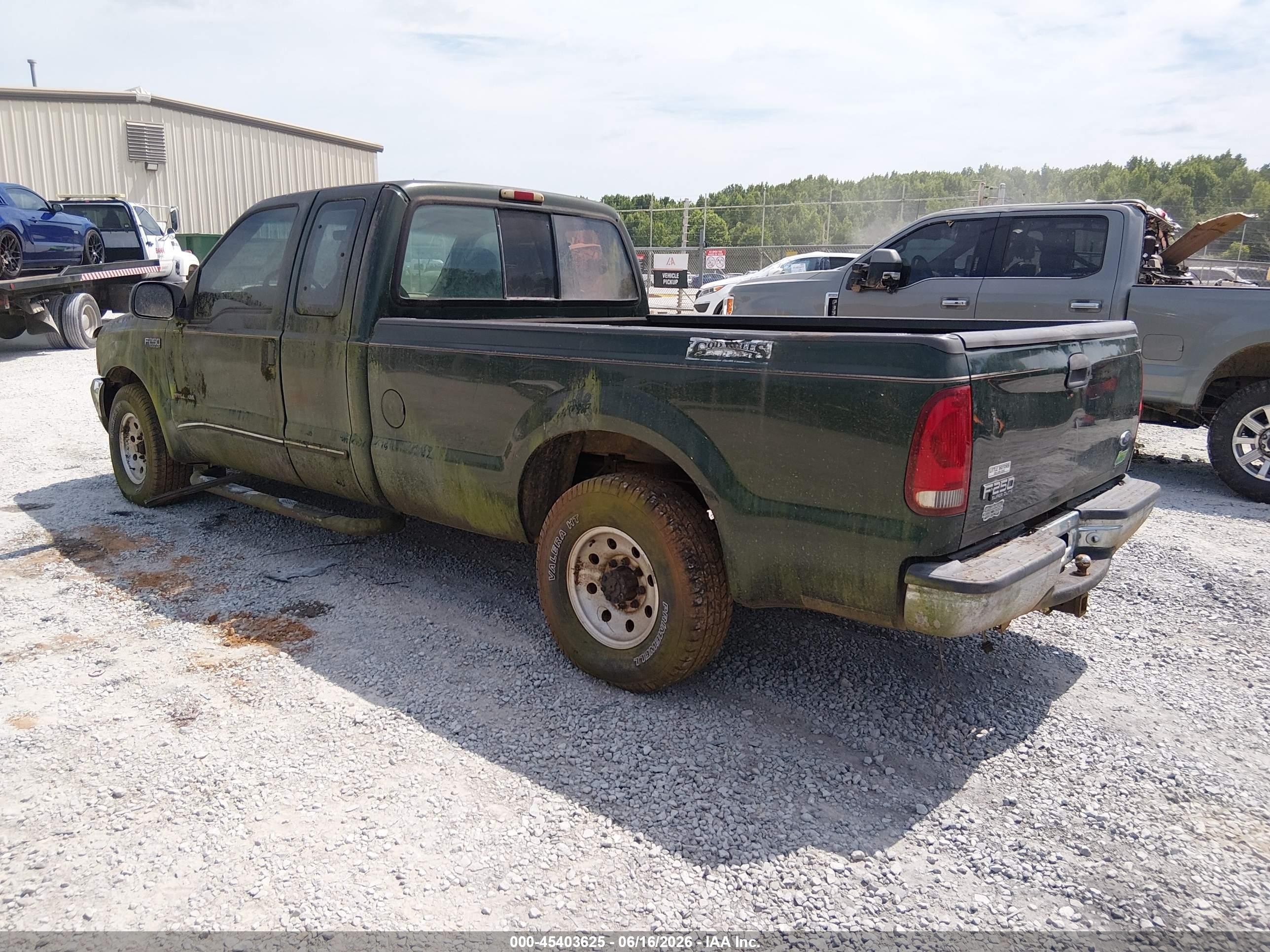 1999 Ford F-250 Lariat/xl/xlt Green vin: 1FTNX20F8XEE58691