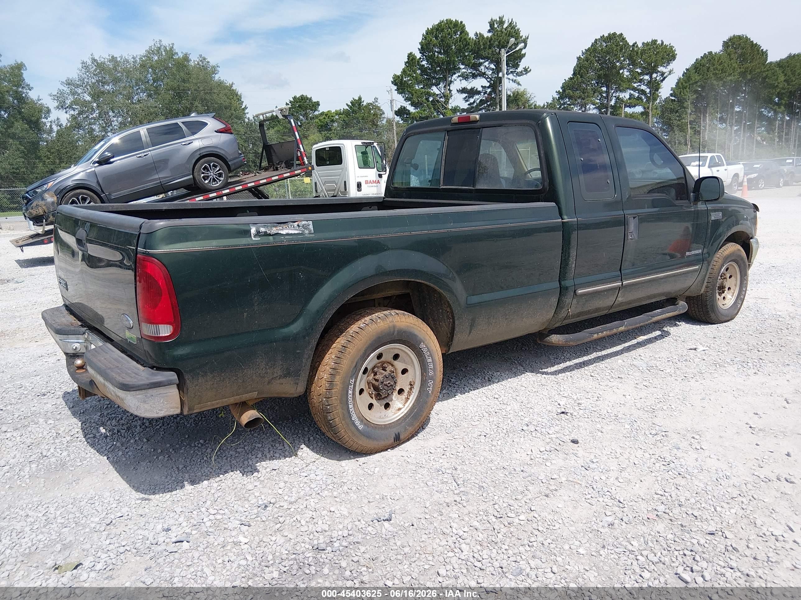 1999 Ford F-250 Lariat/xl/xlt Green vin: 1FTNX20F8XEE58691