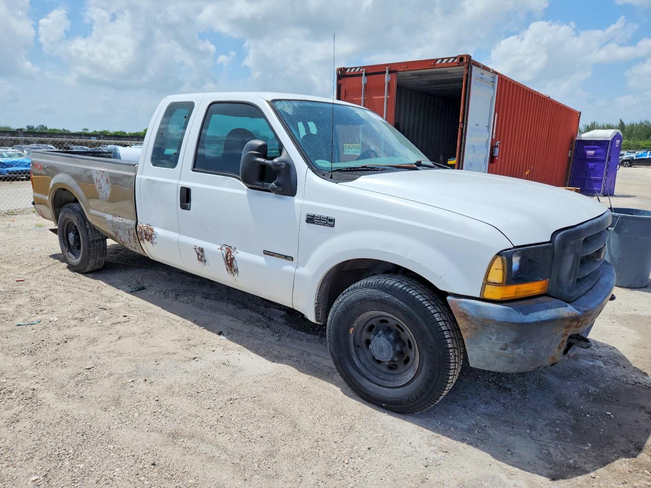2000 Ford F250 Super Duty White vin: 1FTNX20F8YEB38384