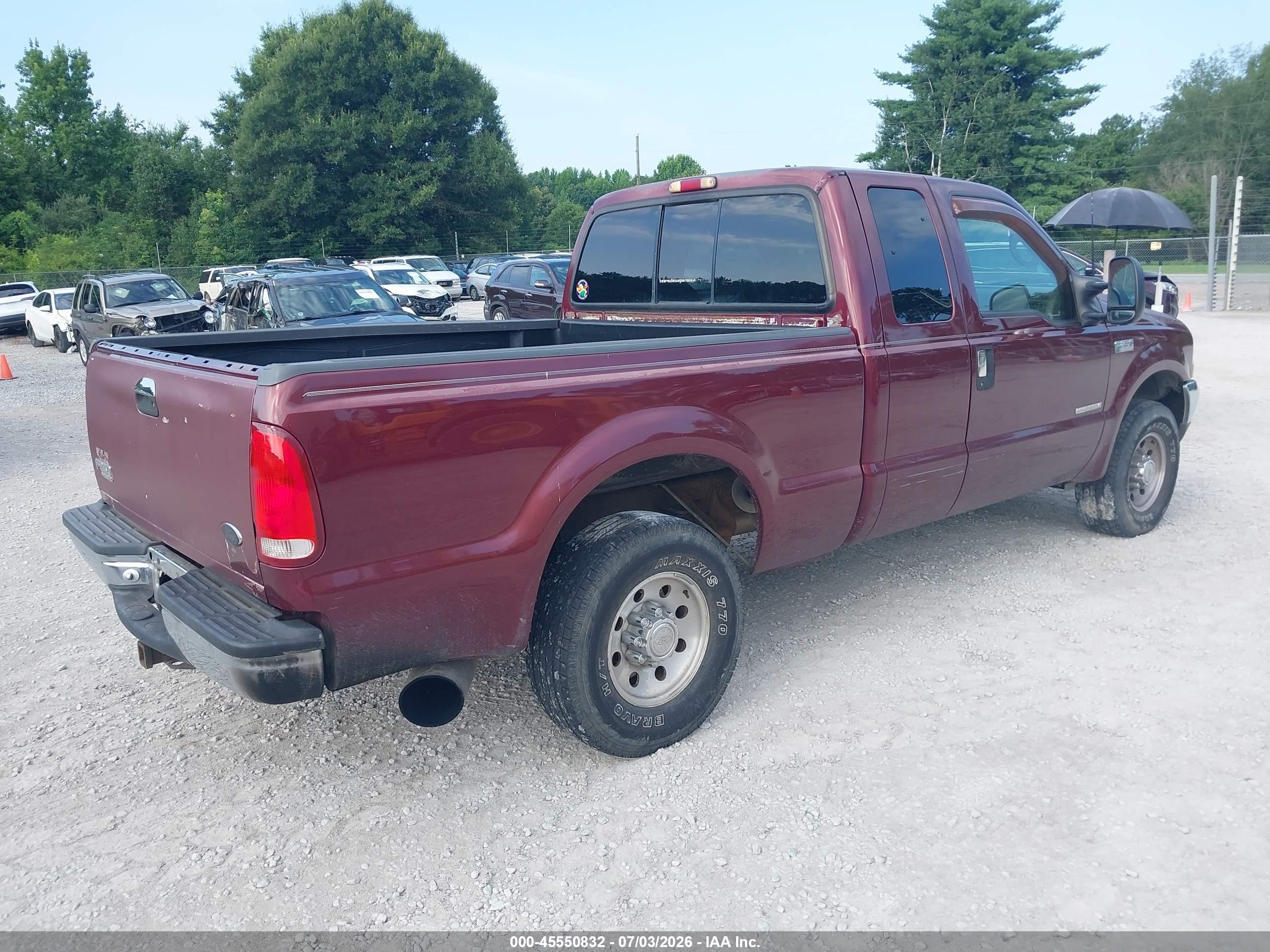 2000 Ford F-250 Lariat/xl/xlt Maroon vin: 1FTNX20F9YEB20346