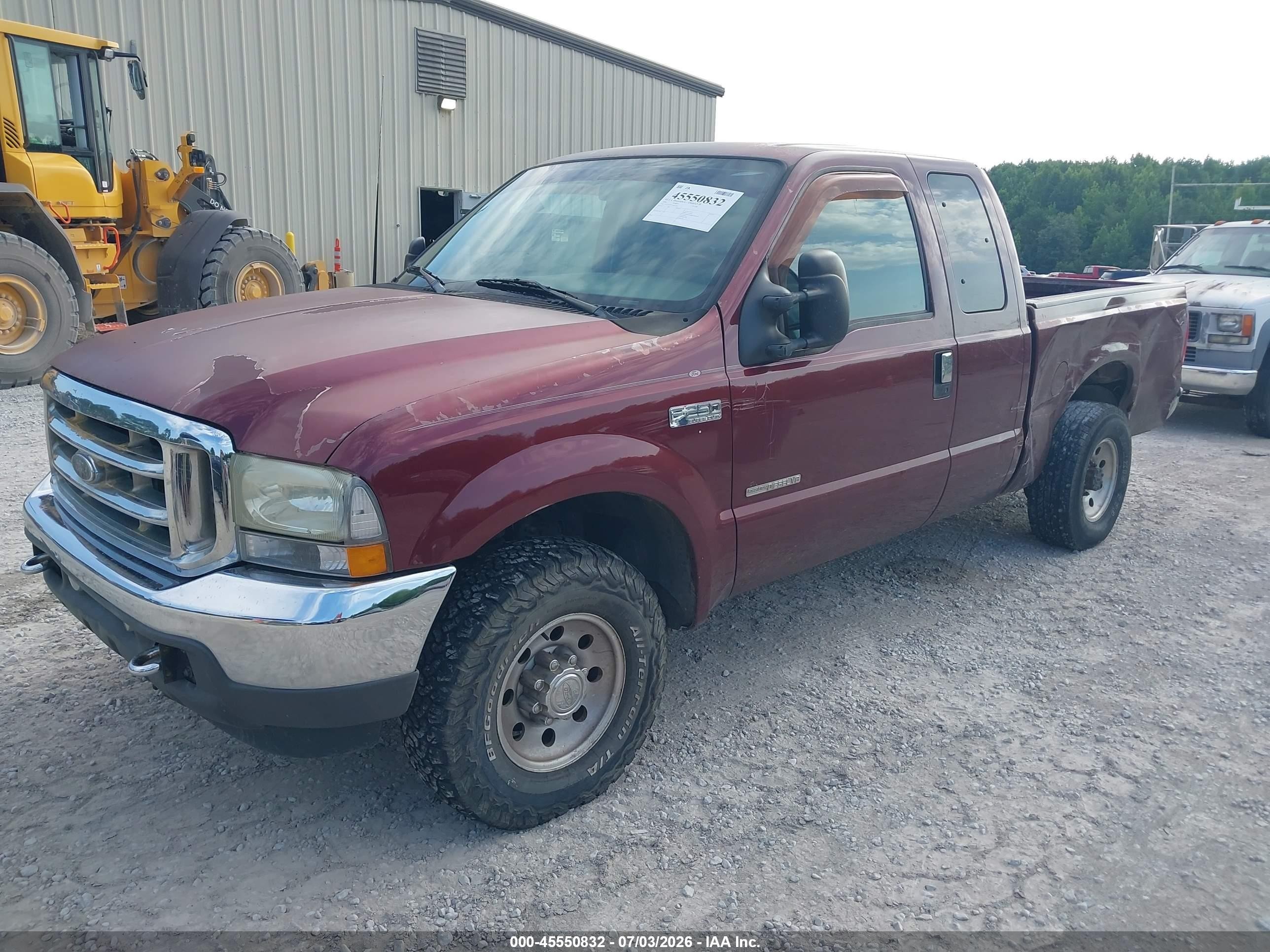 2000 Ford F-250 Lariat/xl/xlt Maroon vin: 1FTNX20F9YEB20346