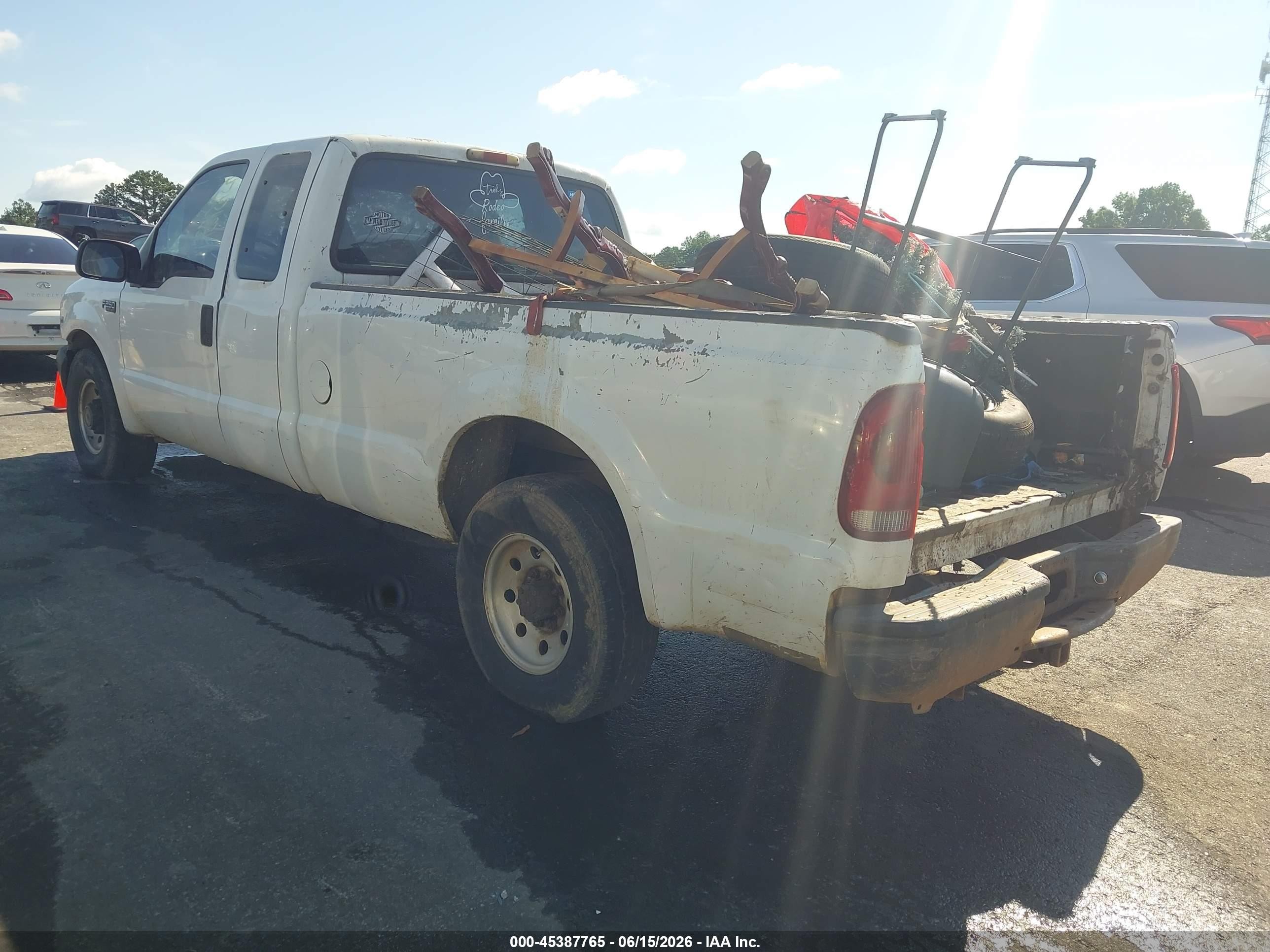 2001 Ford F-250 Lariat/xl/xlt White vin: 1FTNX20L01EB45454