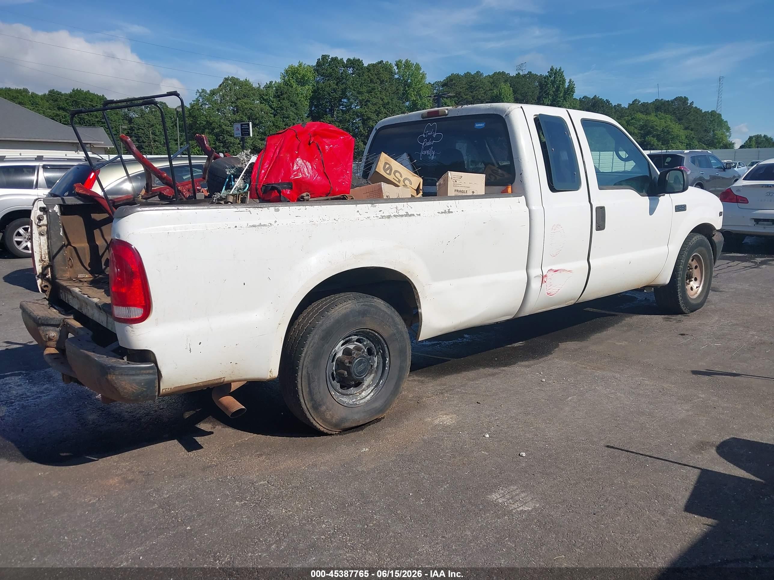 2001 Ford F-250 Lariat/xl/xlt White vin: 1FTNX20L01EB45454