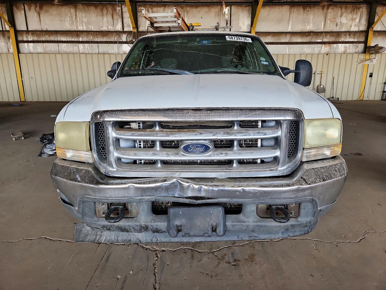 2002 Ford F250 Super Duty White vin: 1FTNX20L22EB64122