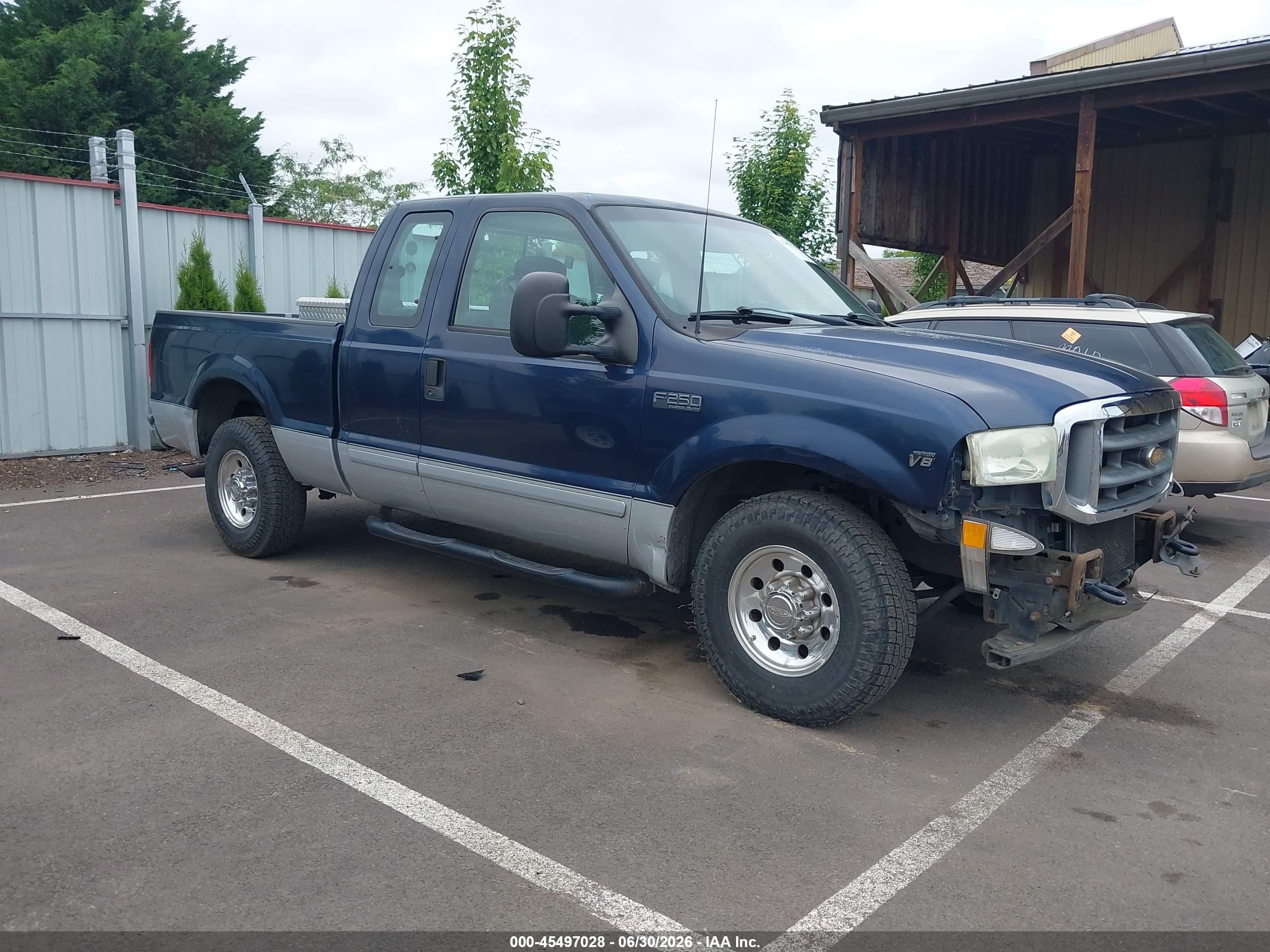 2002 Ford F-250 Lariat/xl/xlt Dark Blue vin: 1FTNX20L32EB78028