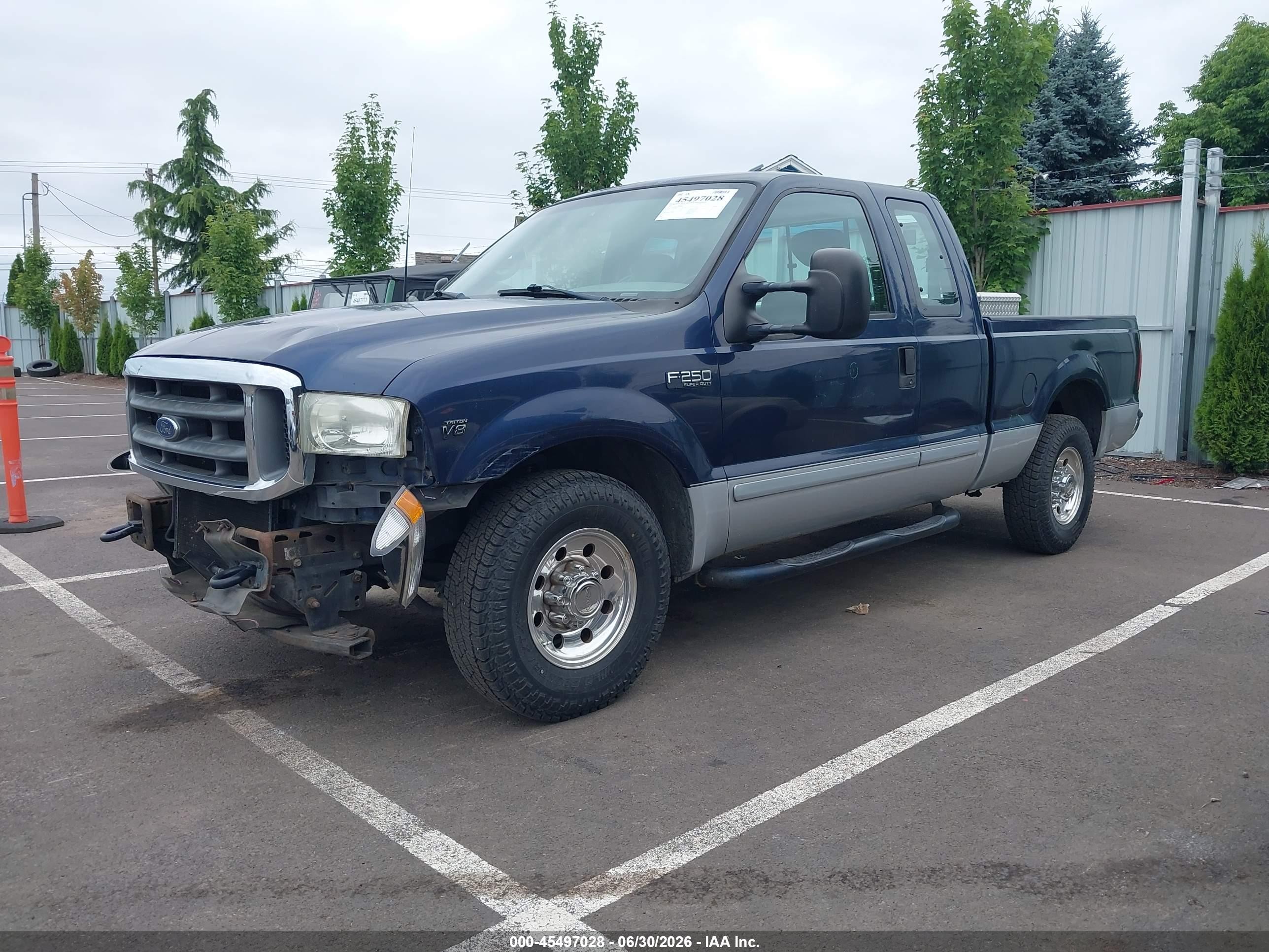 2002 Ford F-250 Lariat/xl/xlt Dark Blue vin: 1FTNX20L32EB78028