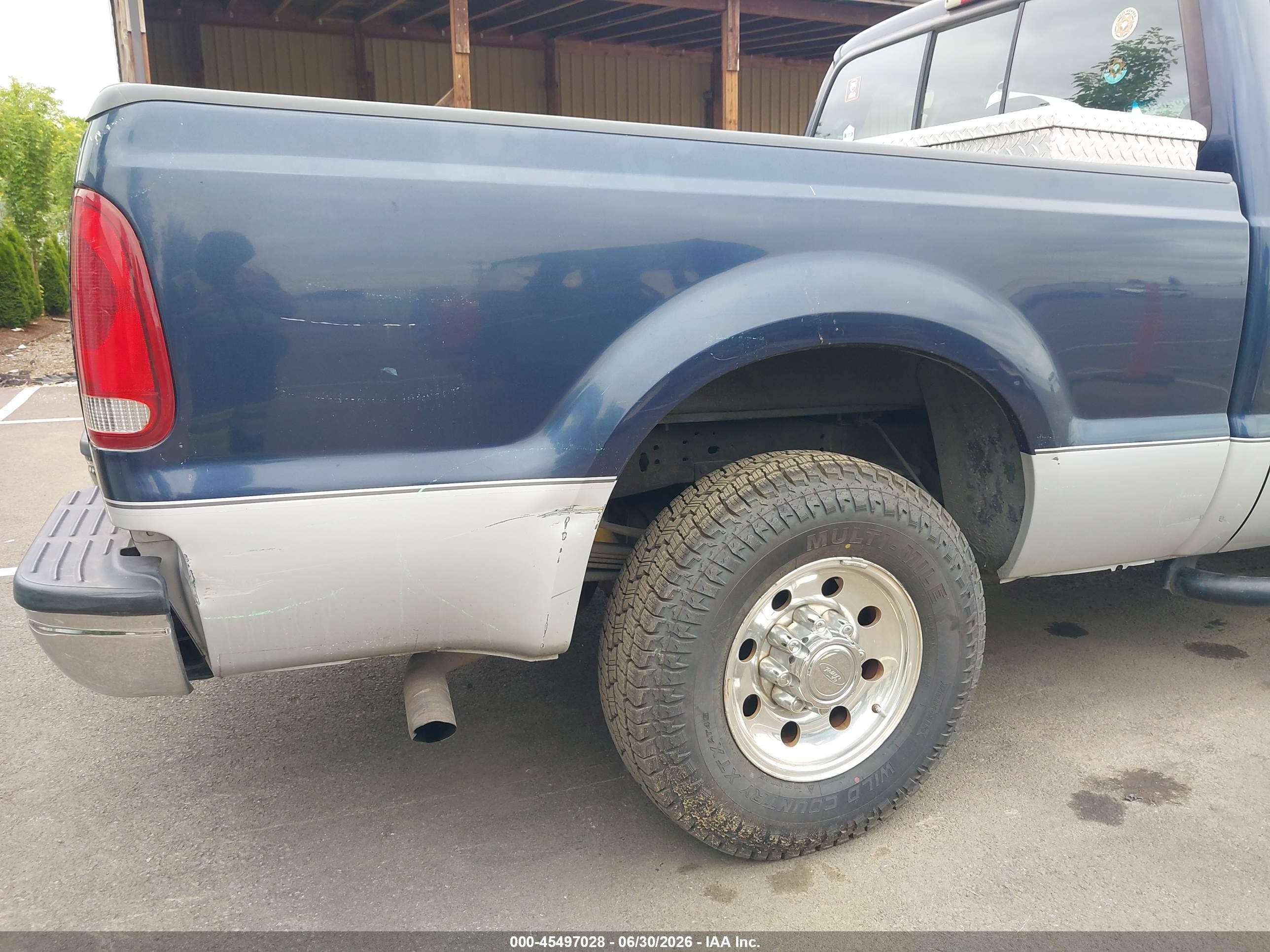 2002 Ford F-250 Lariat/xl/xlt Dark Blue vin: 1FTNX20L32EB78028