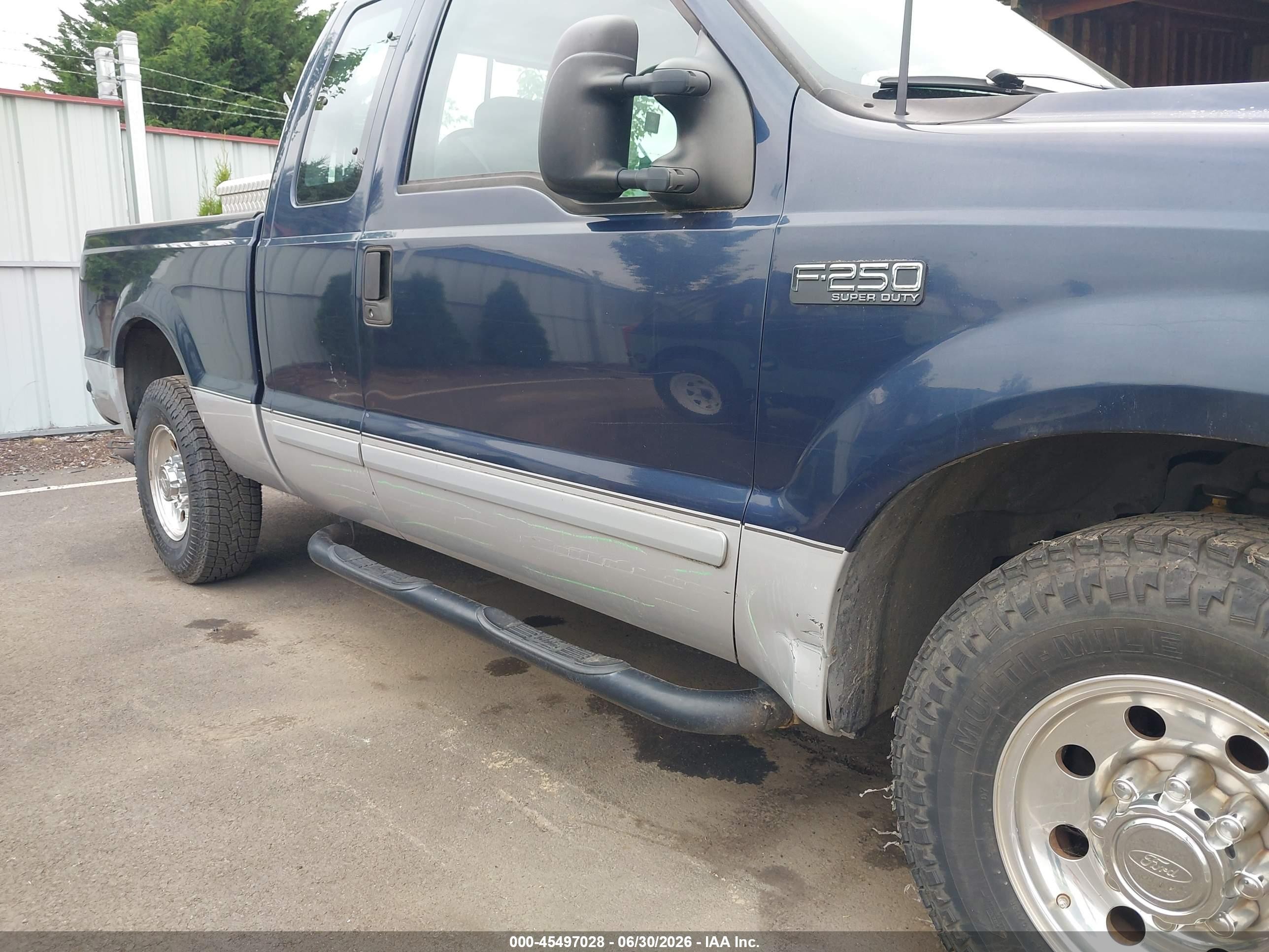 2002 Ford F-250 Lariat/xl/xlt Dark Blue vin: 1FTNX20L32EB78028
