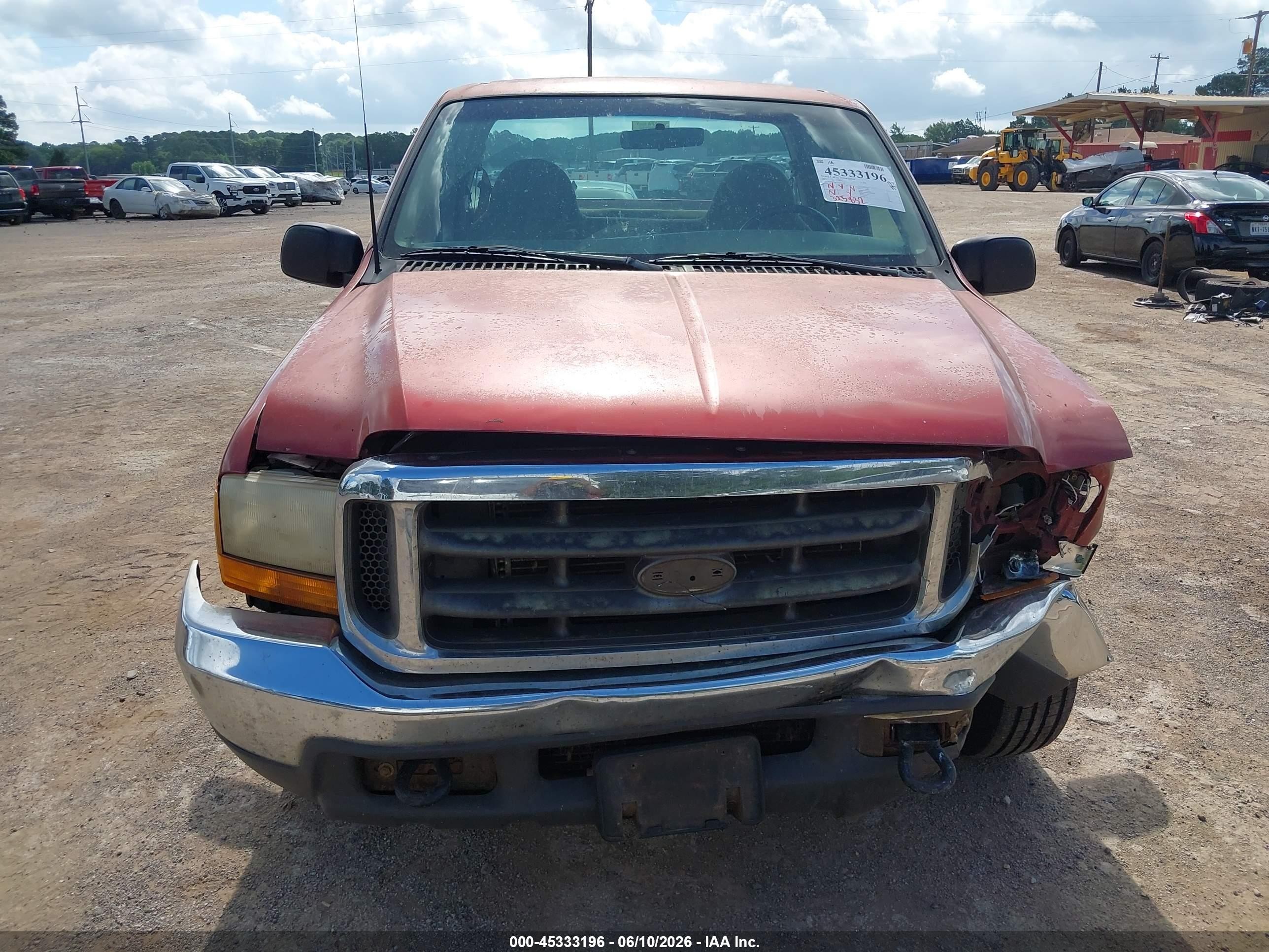 2001 Ford F-250 Lariat/xl/xlt Red vin: 1FTNX20L41EA02460