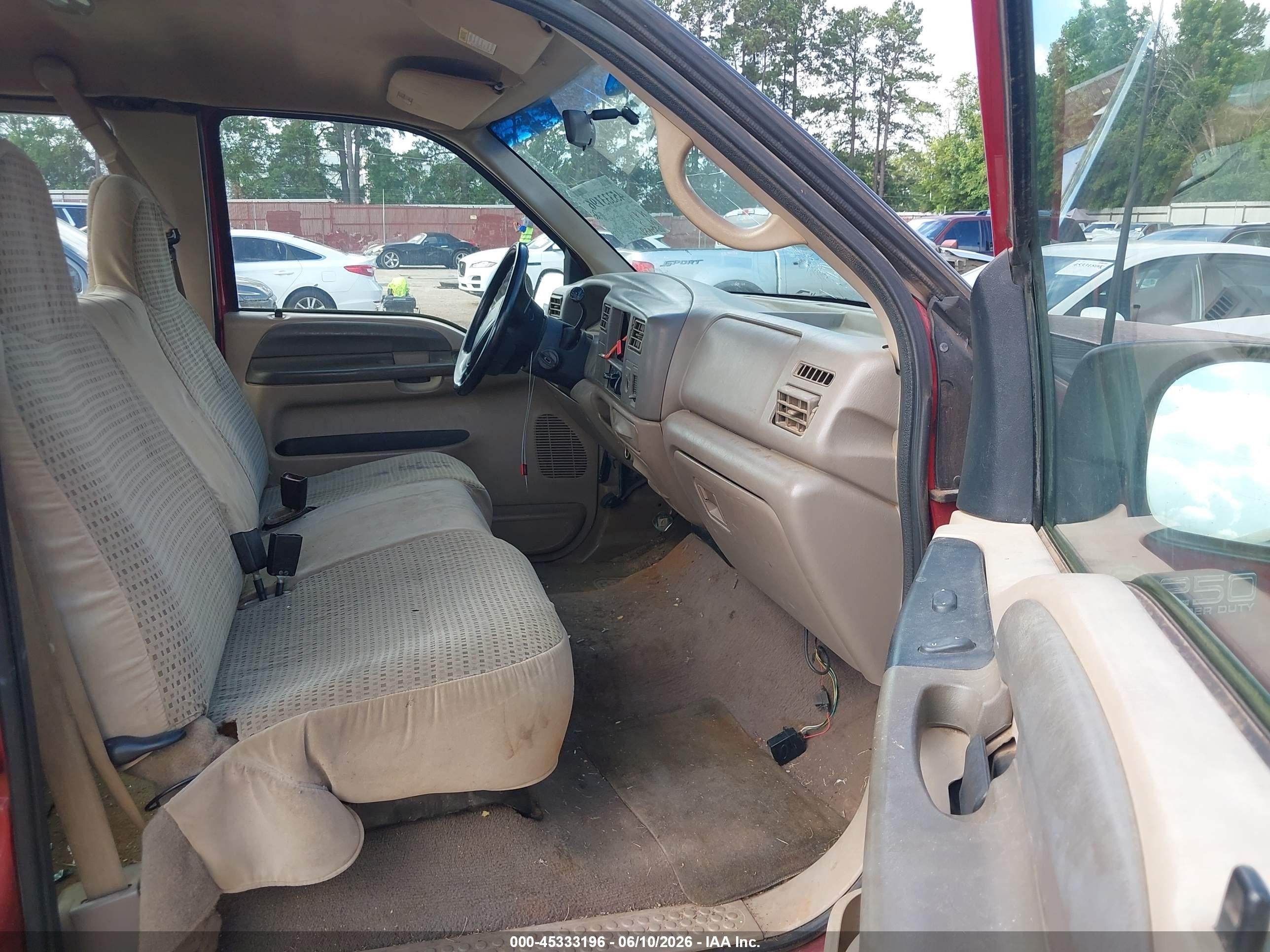 2001 Ford F-250 Lariat/xl/xlt Red vin: 1FTNX20L41EA02460
