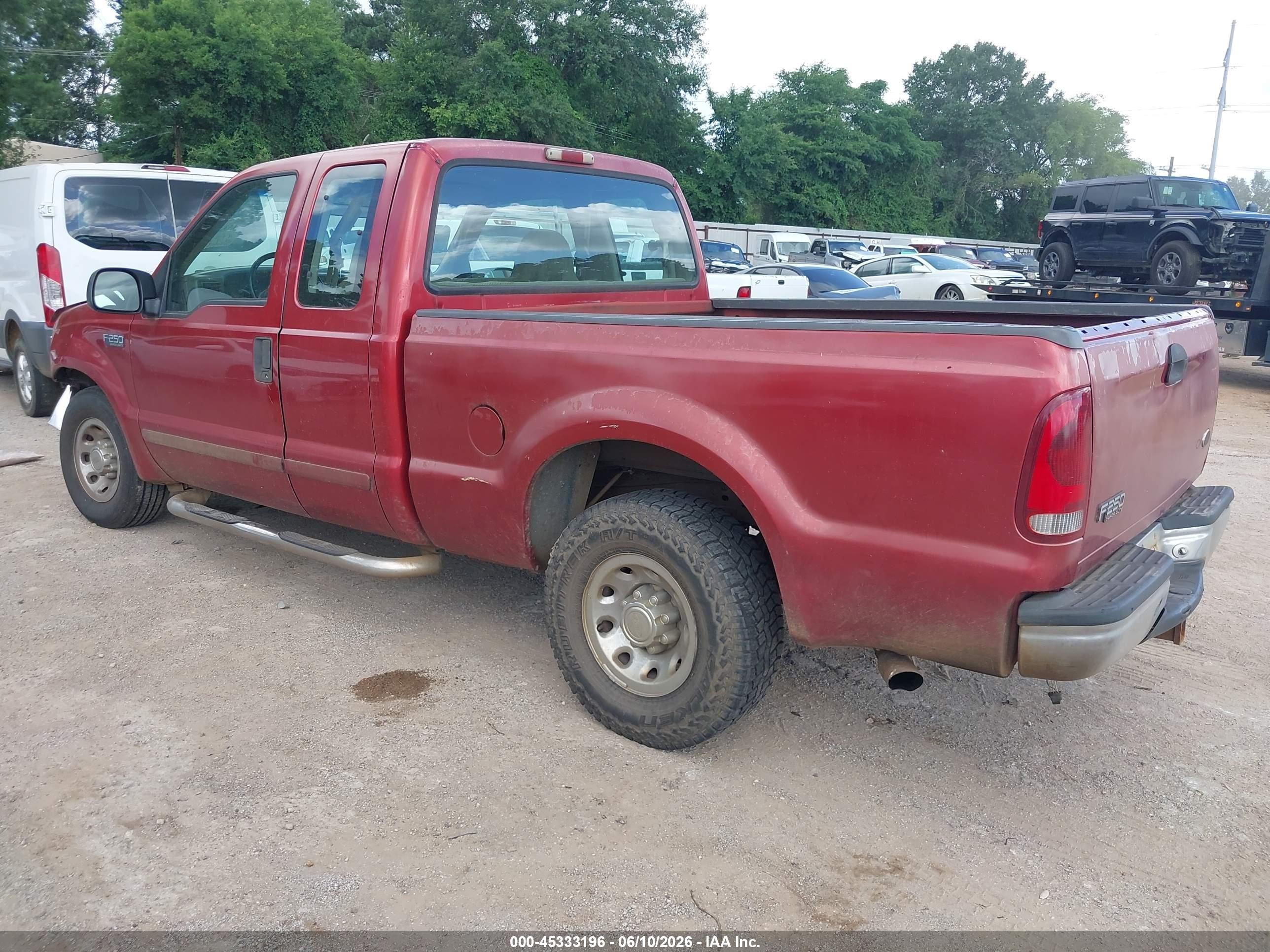 2001 Ford F-250 Lariat/xl/xlt Red vin: 1FTNX20L41EA02460