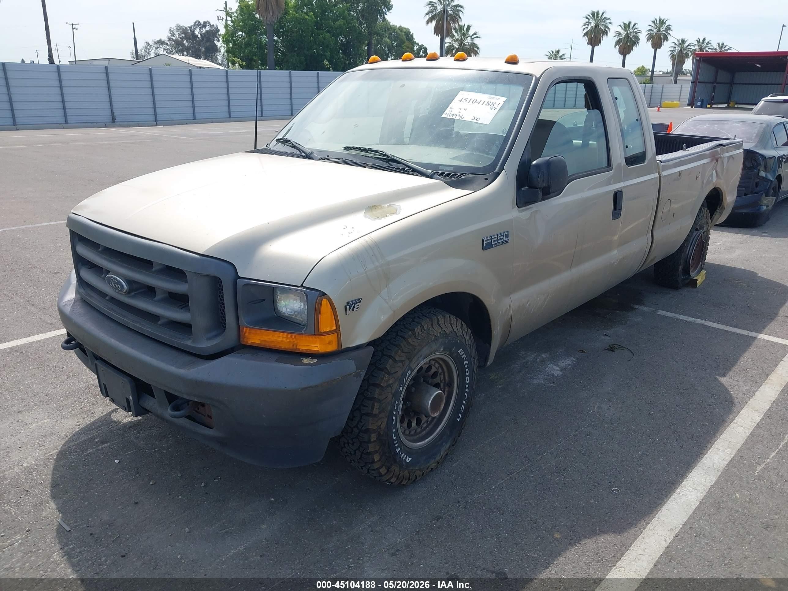 2001 Ford F-250 Lariat/xl/xlt Желто-коричневый vin: 1FTNX20L41EA87185