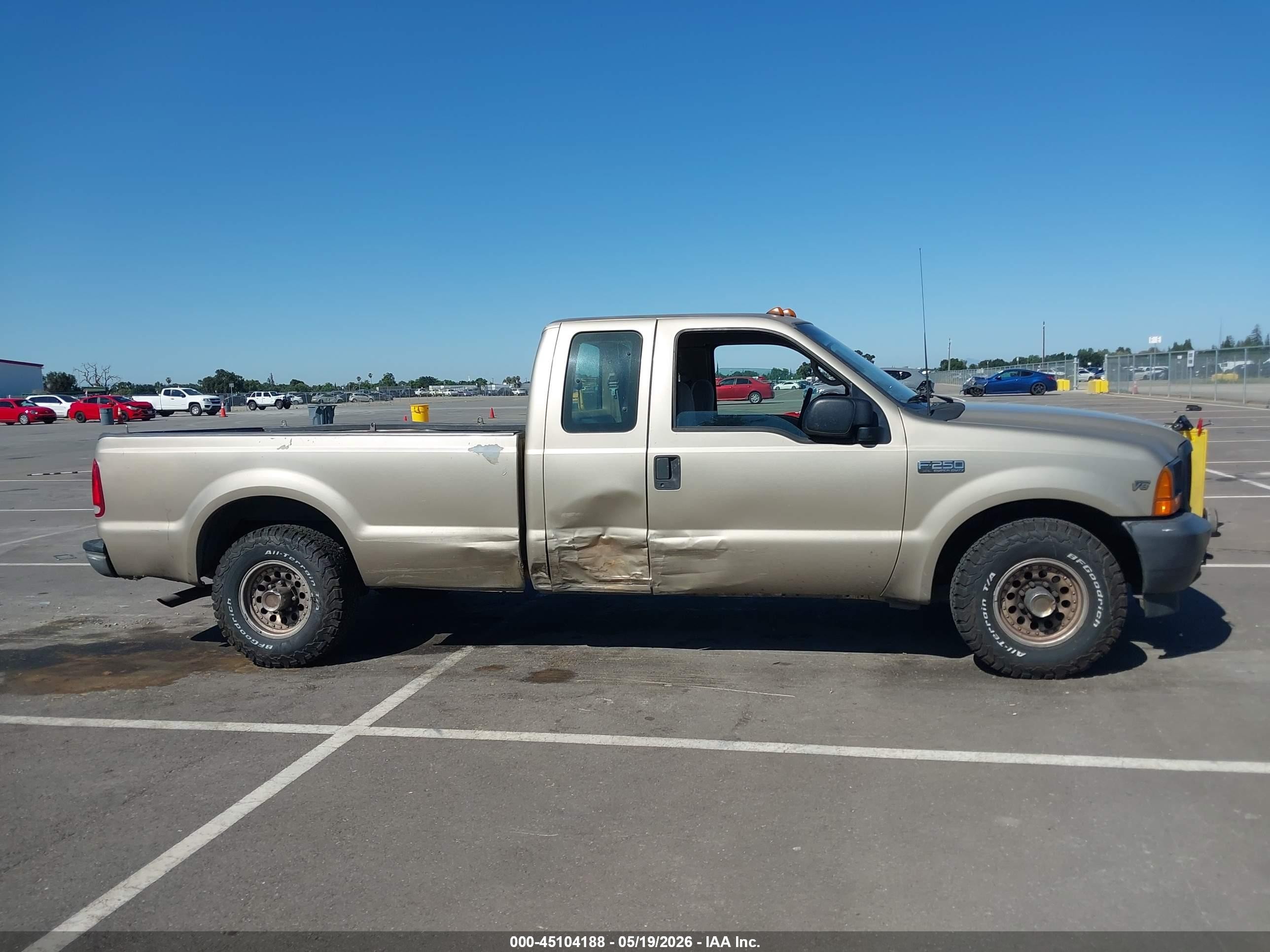 2001 Ford F-250 Lariat/xl/xlt Желто-коричневый vin: 1FTNX20L41EA87185