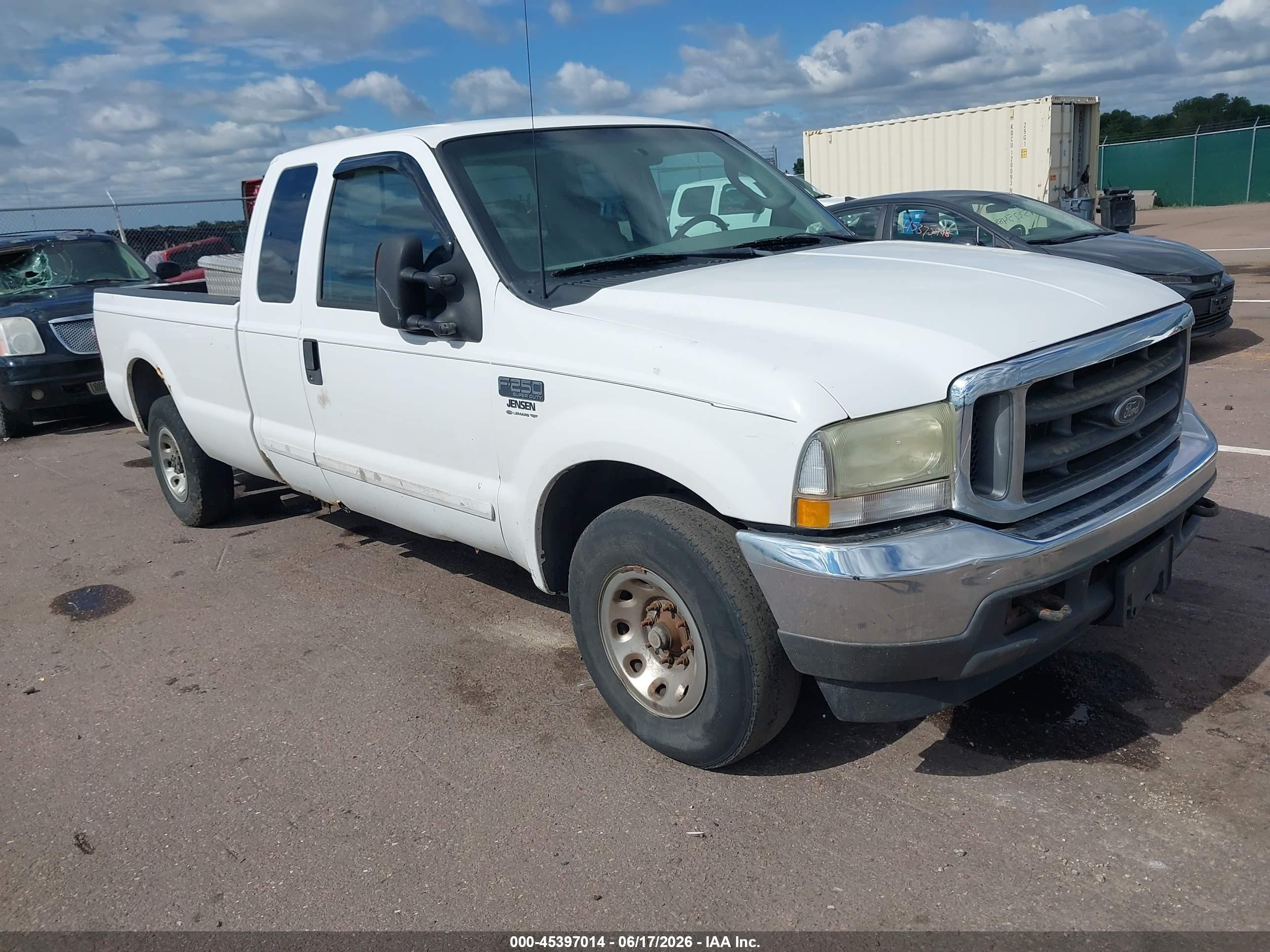 2003 Ford F-250 Lariat/xl/xlt White vin: 1FTNX20L43EB32869