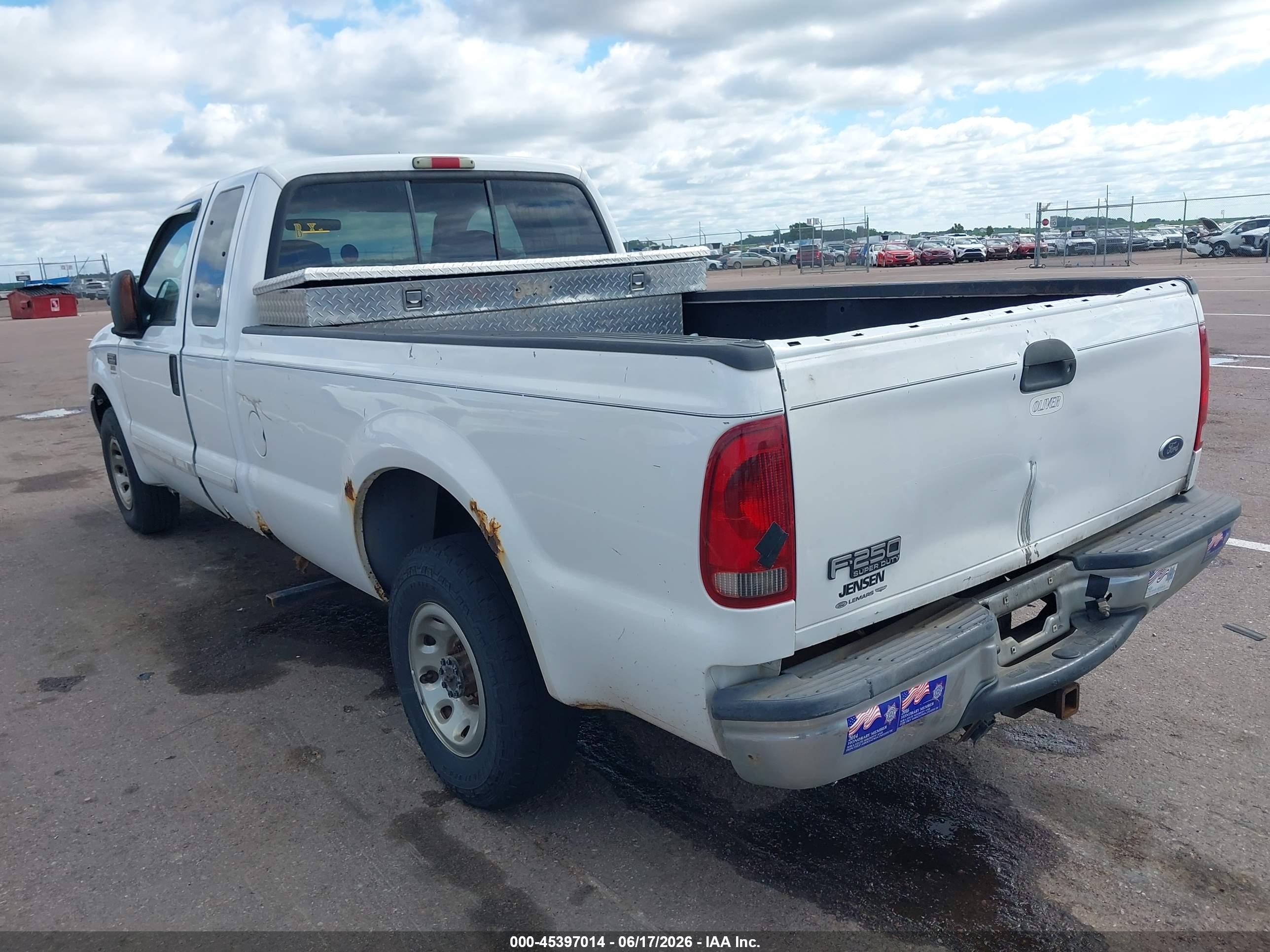 2003 Ford F-250 Lariat/xl/xlt White vin: 1FTNX20L43EB32869
