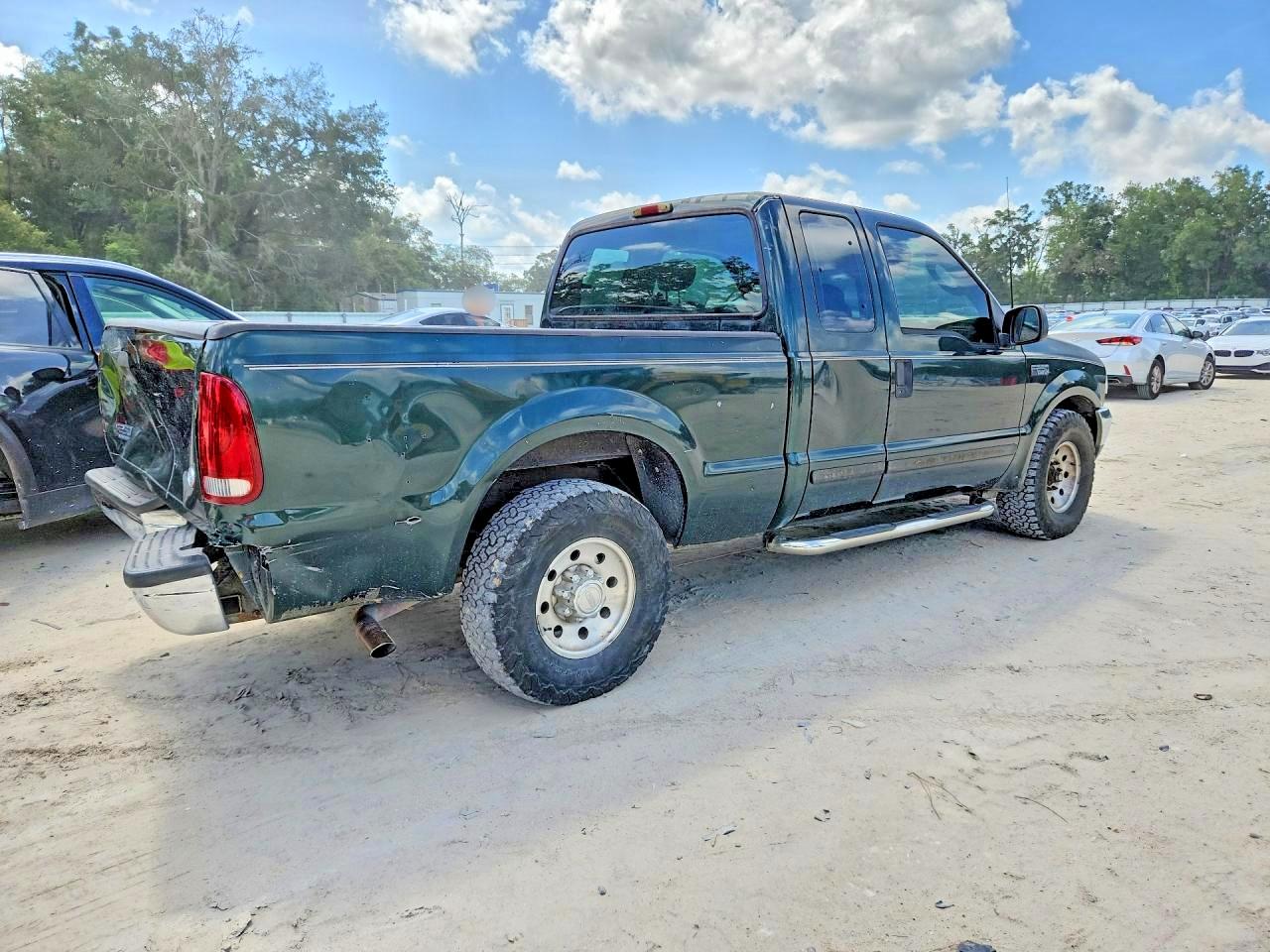 2003 Ford F250 Super Duty Green vin: 1FTNX20L53EB13926