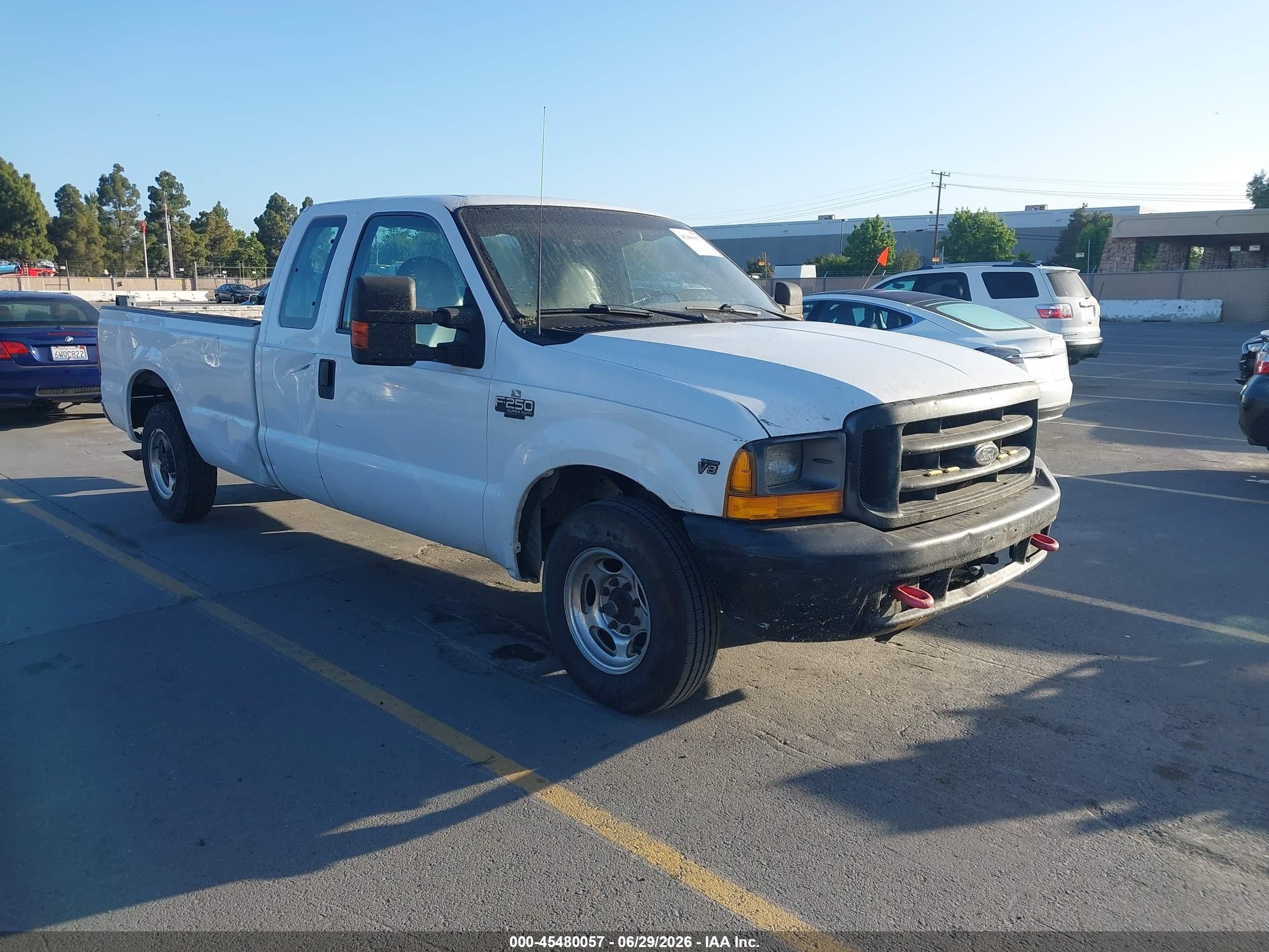 2000 Ford F-250 Lariat/xl/xlt White vin: 1FTNX20L5YED06598