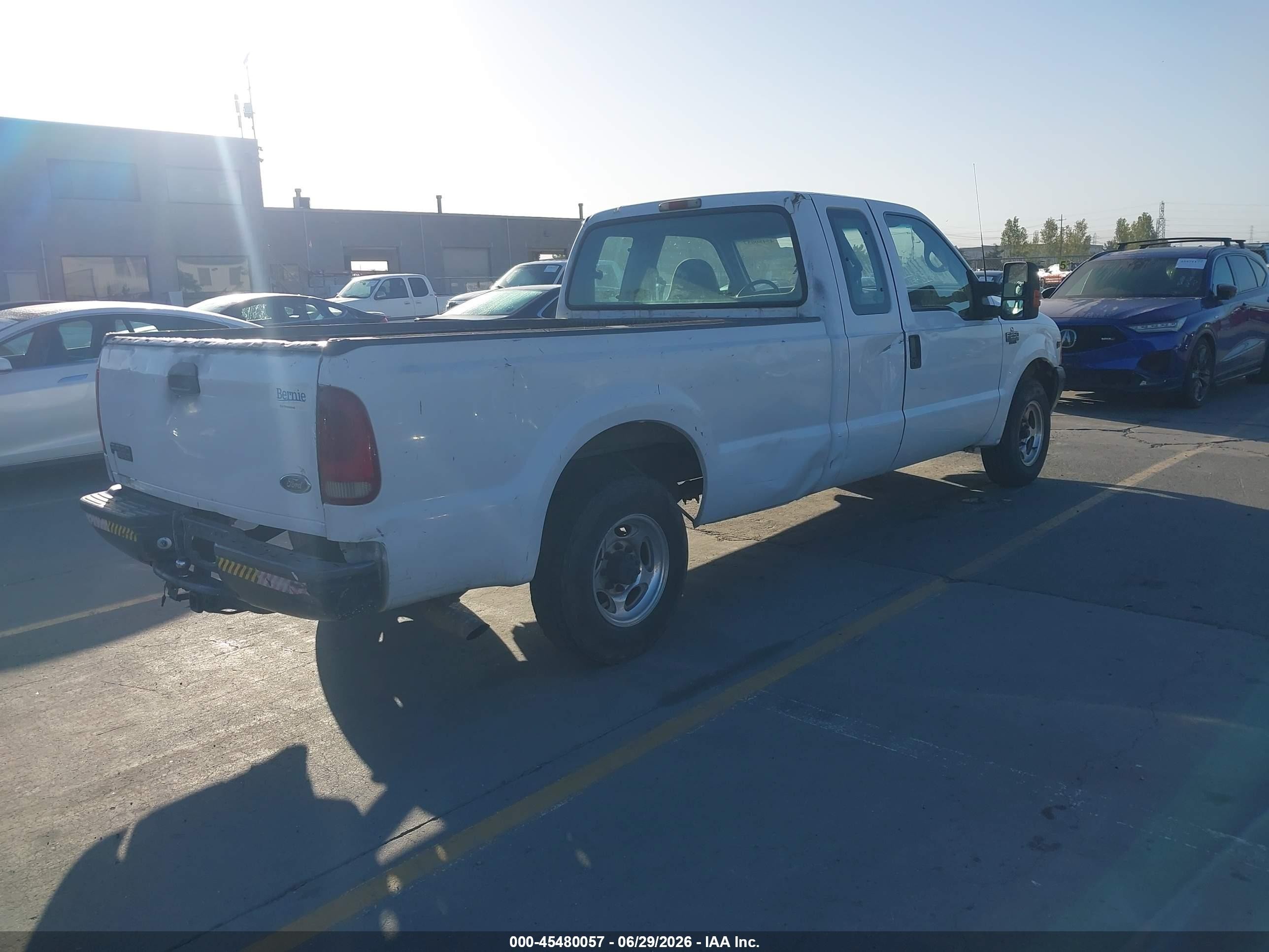 2000 Ford F-250 Lariat/xl/xlt White vin: 1FTNX20L5YED06598