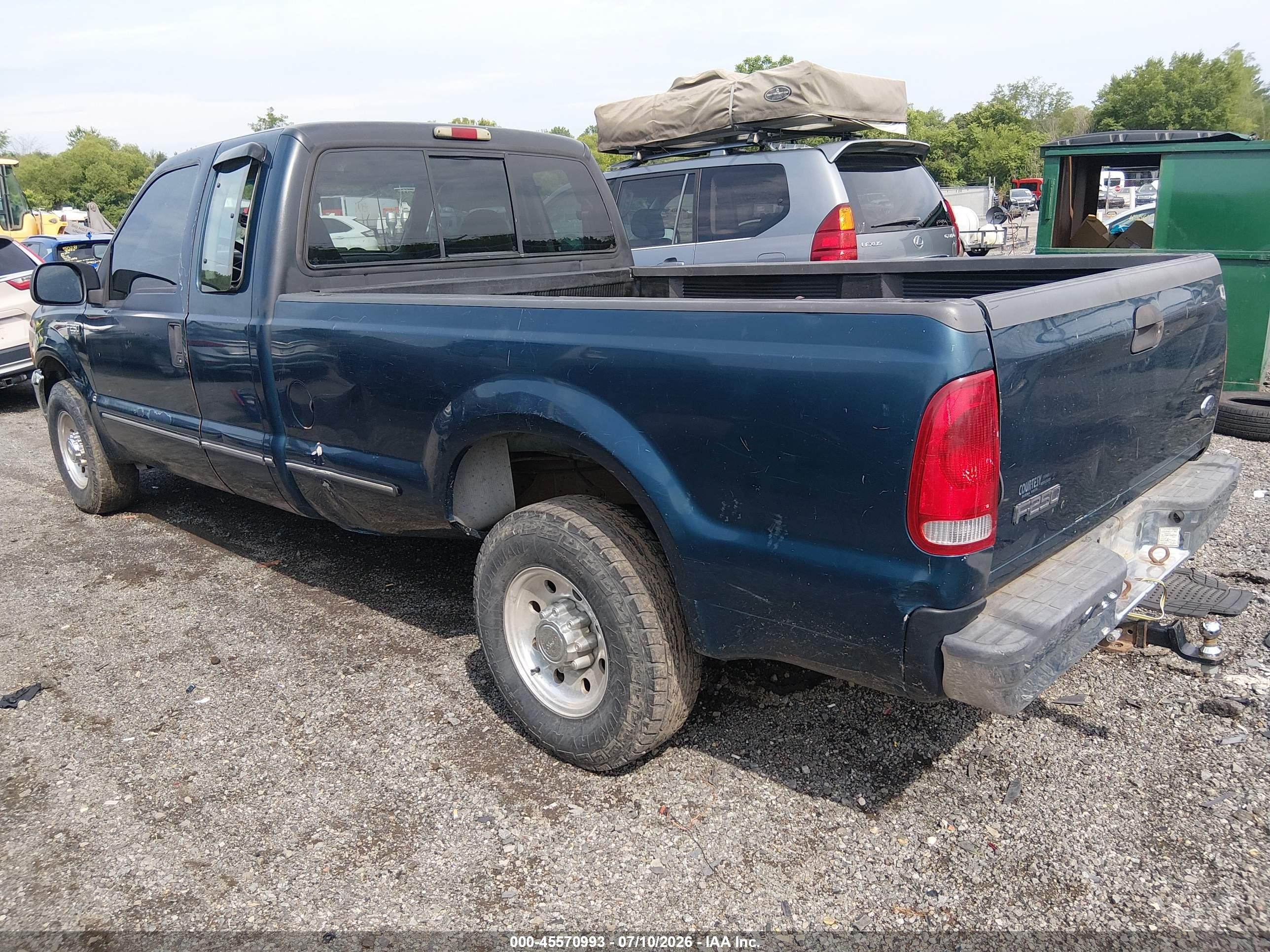 1999 Ford F-250 Lariat/xl/xlt Green vin: 1FTNX20L6XEB73994