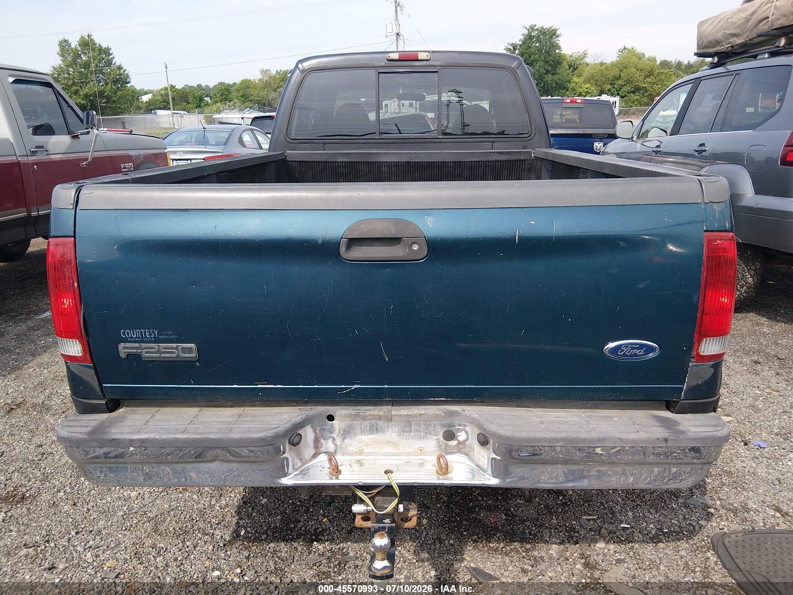 1999 Ford F-250 Lariat/xl/xlt Green vin: 1FTNX20L6XEB73994