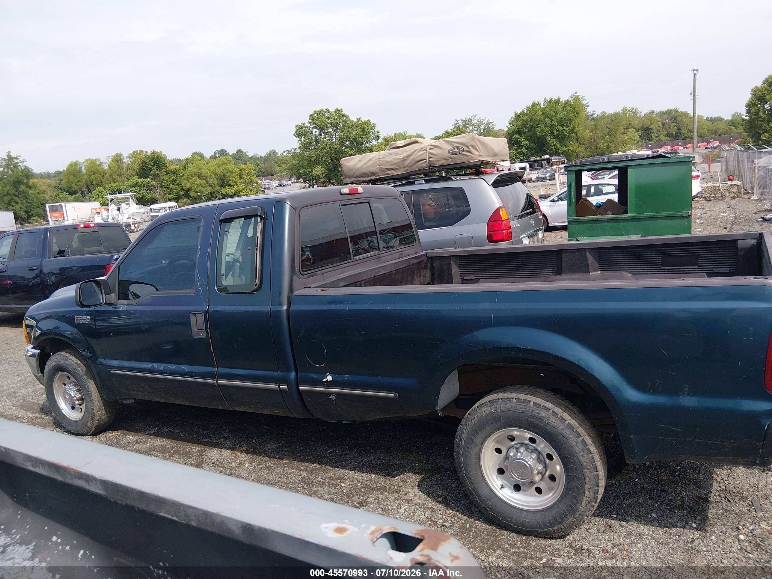 1999 Ford F-250 Lariat/xl/xlt Green vin: 1FTNX20L6XEB73994