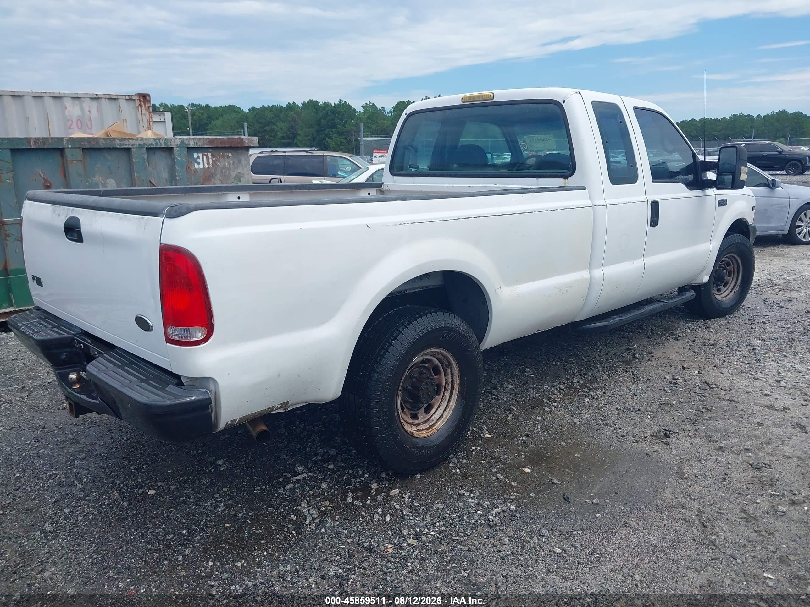 2000 Ford F-250 Lariat/xl/xlt White vin: 1FTNX20L7YEC03649