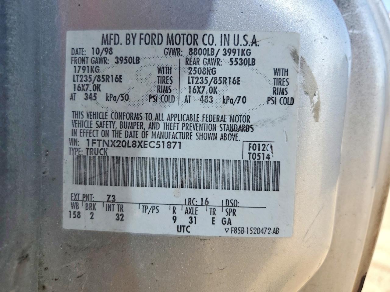 1999 Ford F250 Super Duty Silver vin: 1FTNX20L8XEC51871