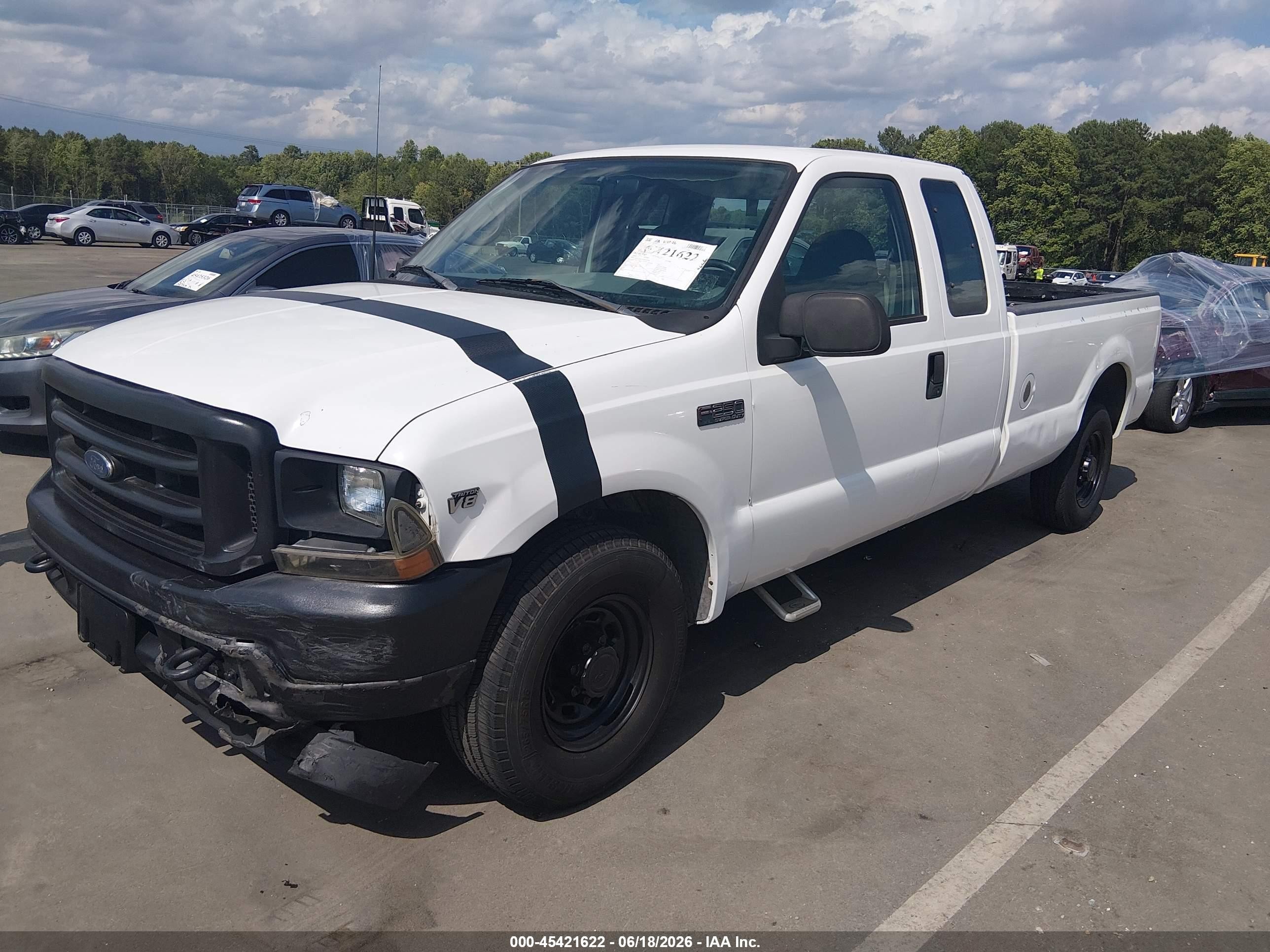 2002 Ford F-250 Lariat/xl/xlt Белый vin: 1FTNX20LX2ED70286