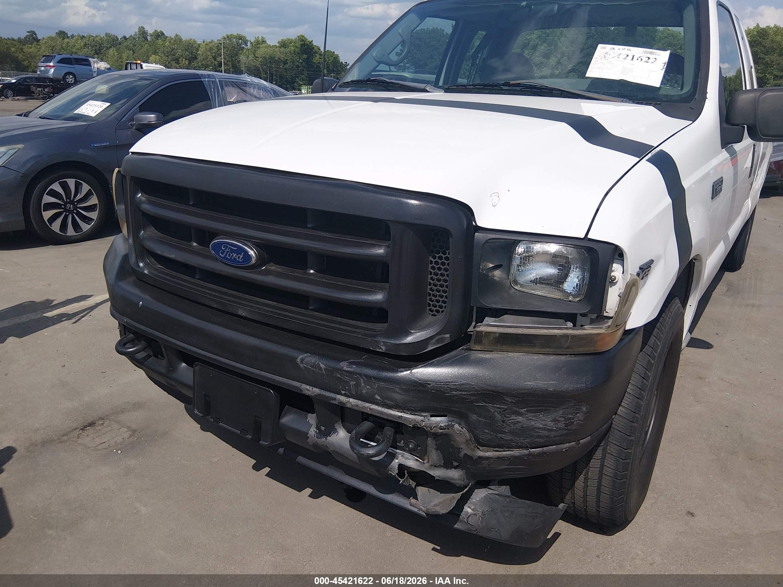 2002 Ford F-250 Lariat/xl/xlt Белый vin: 1FTNX20LX2ED70286