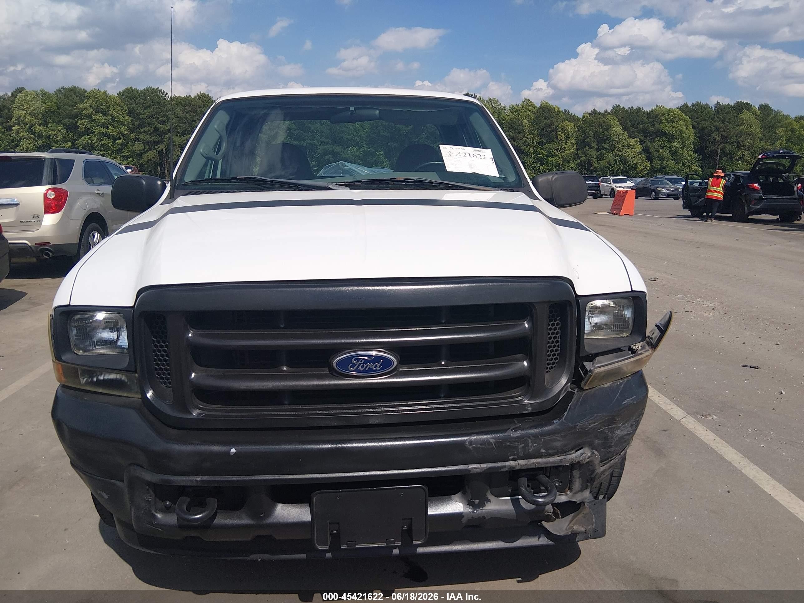 2002 Ford F-250 Lariat/xl/xlt Белый vin: 1FTNX20LX2ED70286
