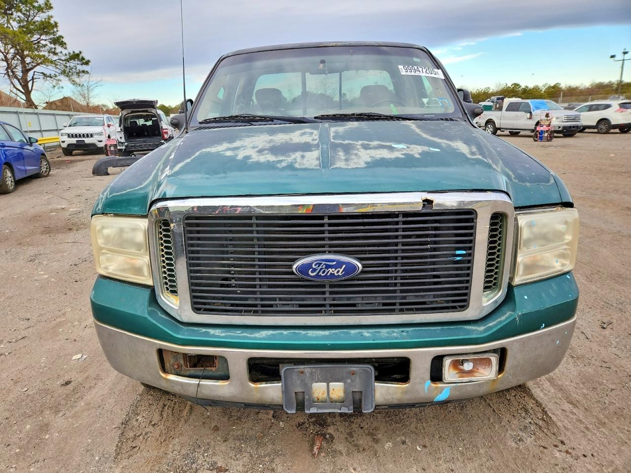 2000 Ford F250 Super Duty Green vin: 1FTNX20LXYEA59076