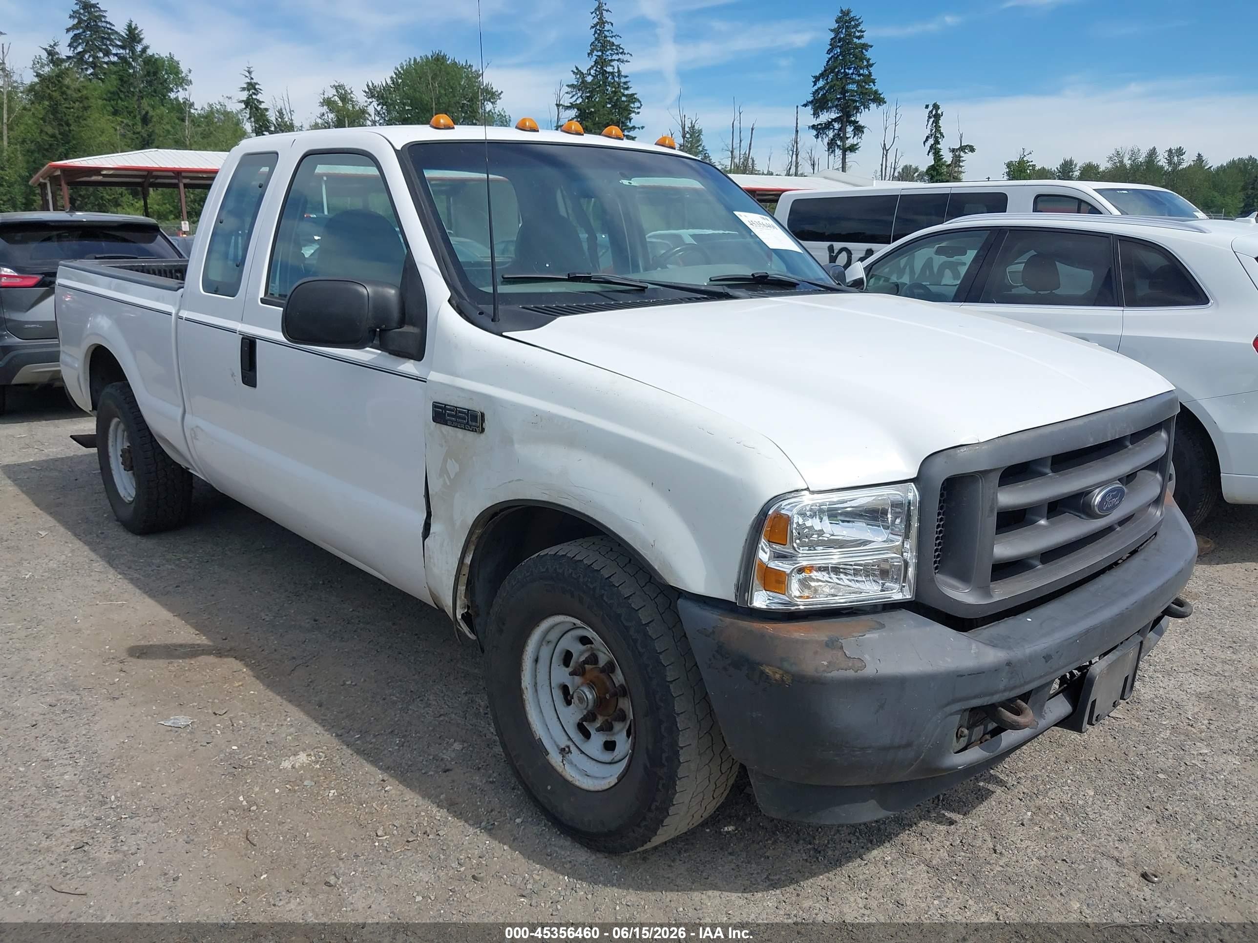 2000 Ford F250 Super Duty White vin: 1FTNX20LXYEB01195