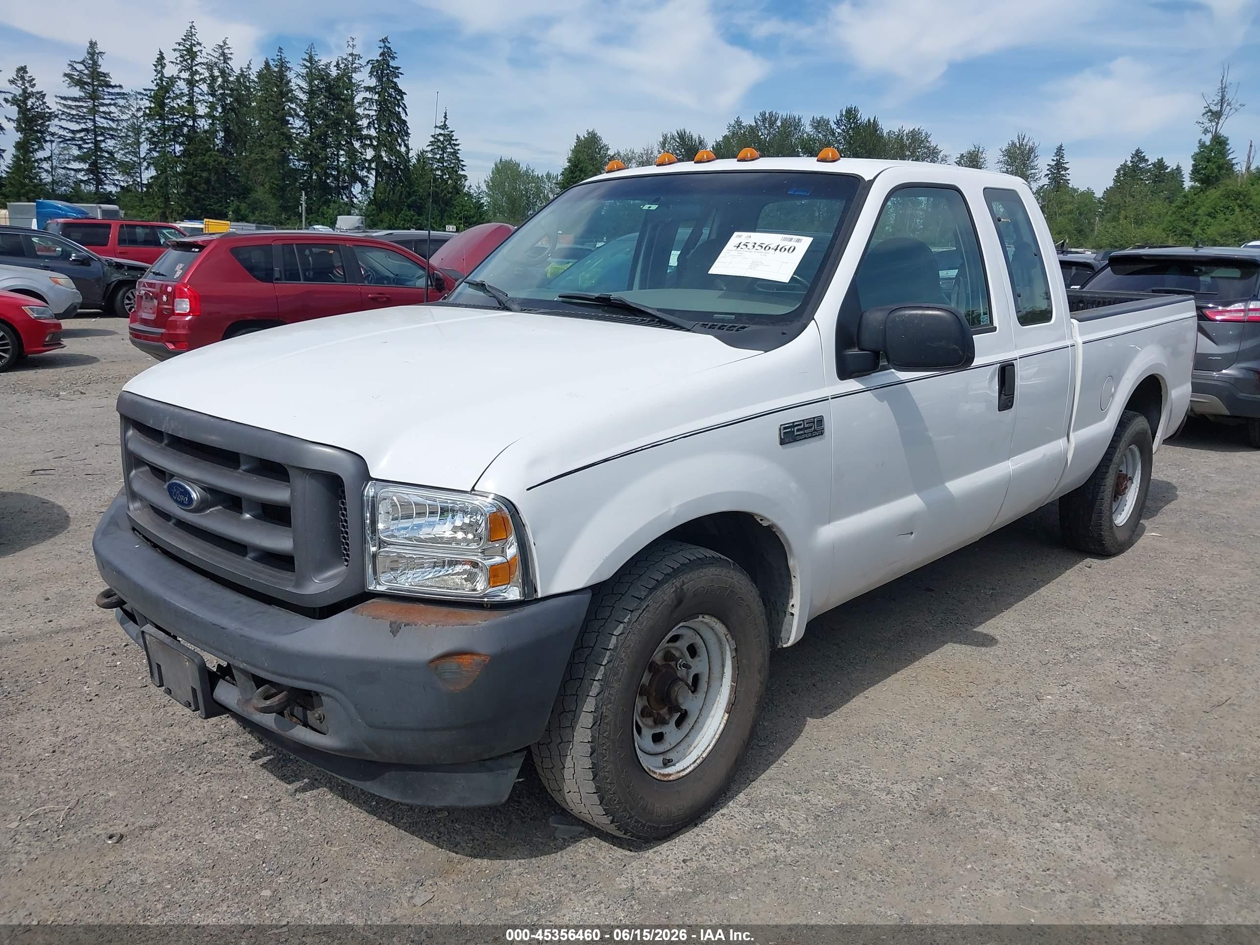 2000 Ford F250 Super Duty White vin: 1FTNX20LXYEB01195