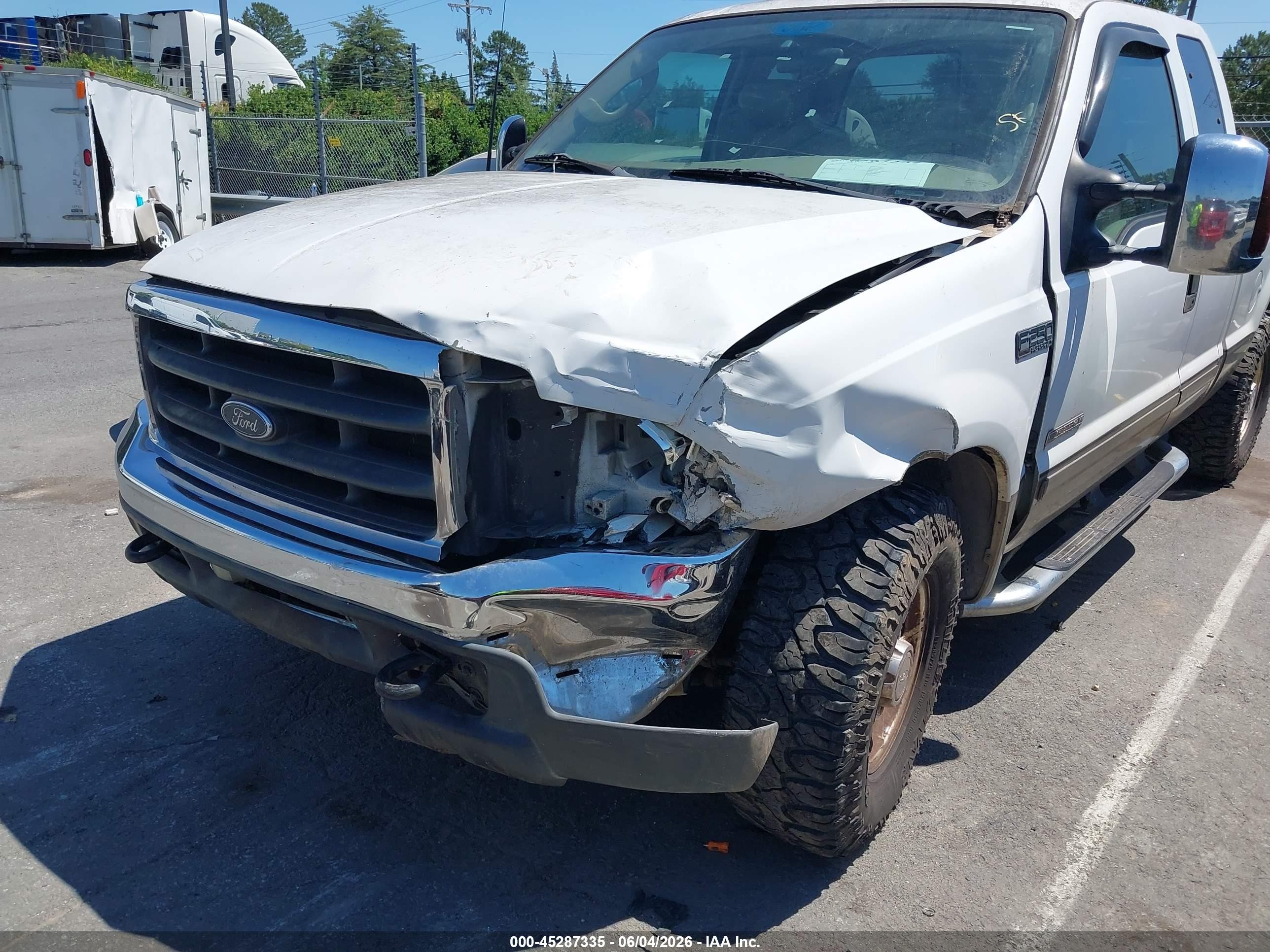 2003 Ford F-250 Lariat/xl/xlt Белый vin: 1FTNX20P43EB41252