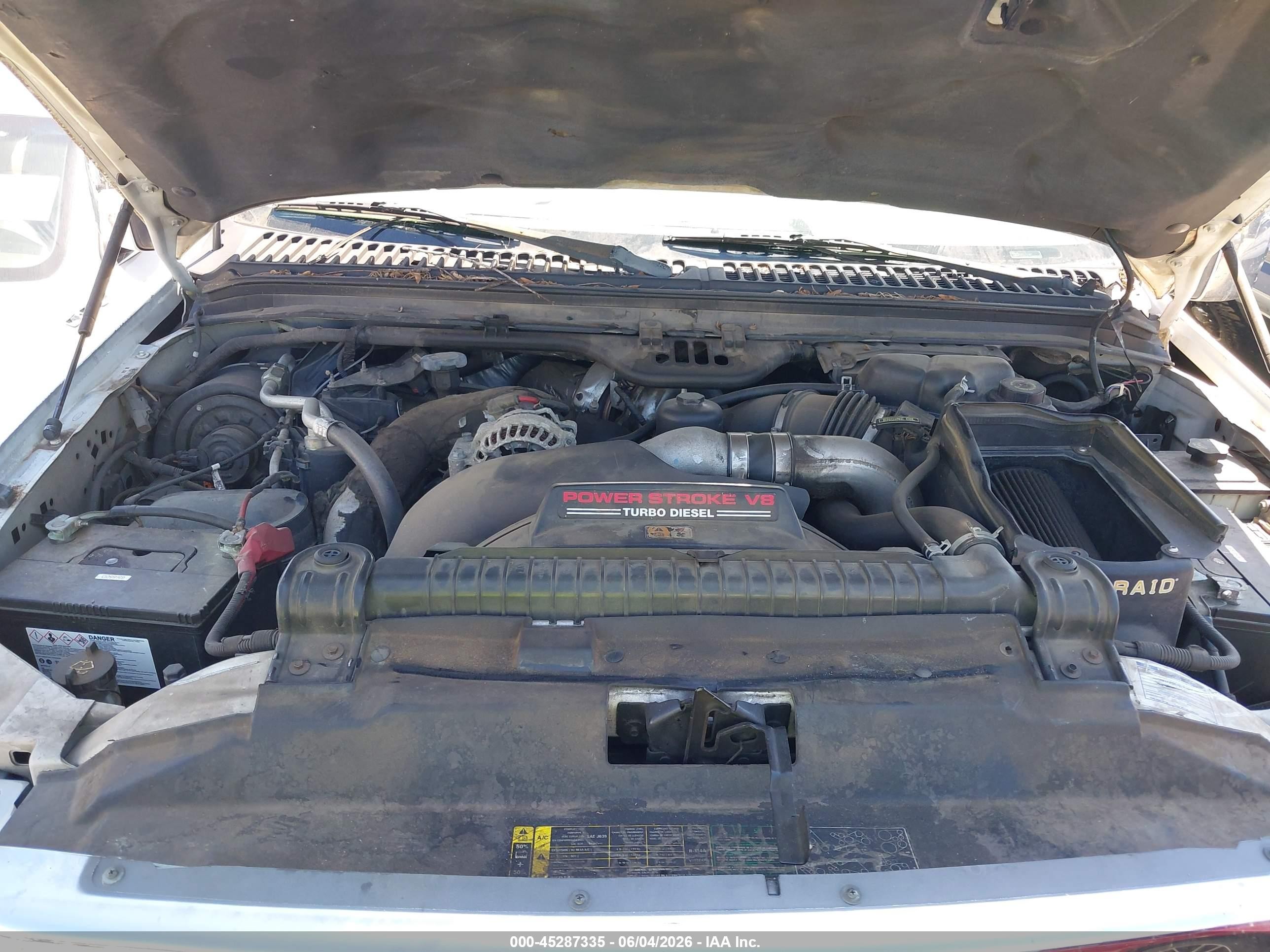 2003 Ford F-250 Lariat/xl/xlt Белый vin: 1FTNX20P43EB41252