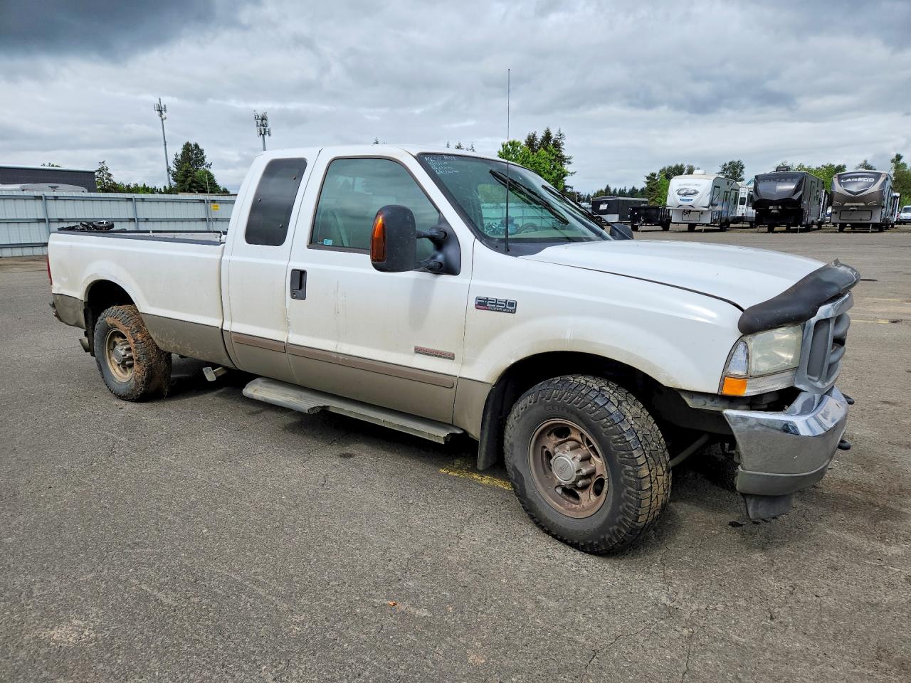 2003 Ford F250 Super Duty White vin: 1FTNX20P63ED62738