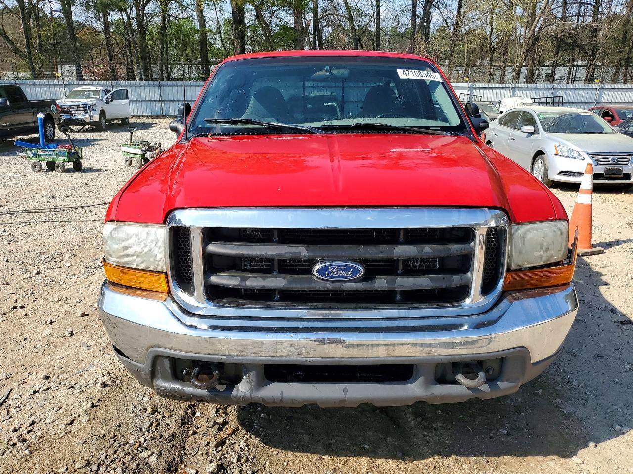 2000 Ford F250 Super Duty Red vin: 1FTNX20S0YEC50643