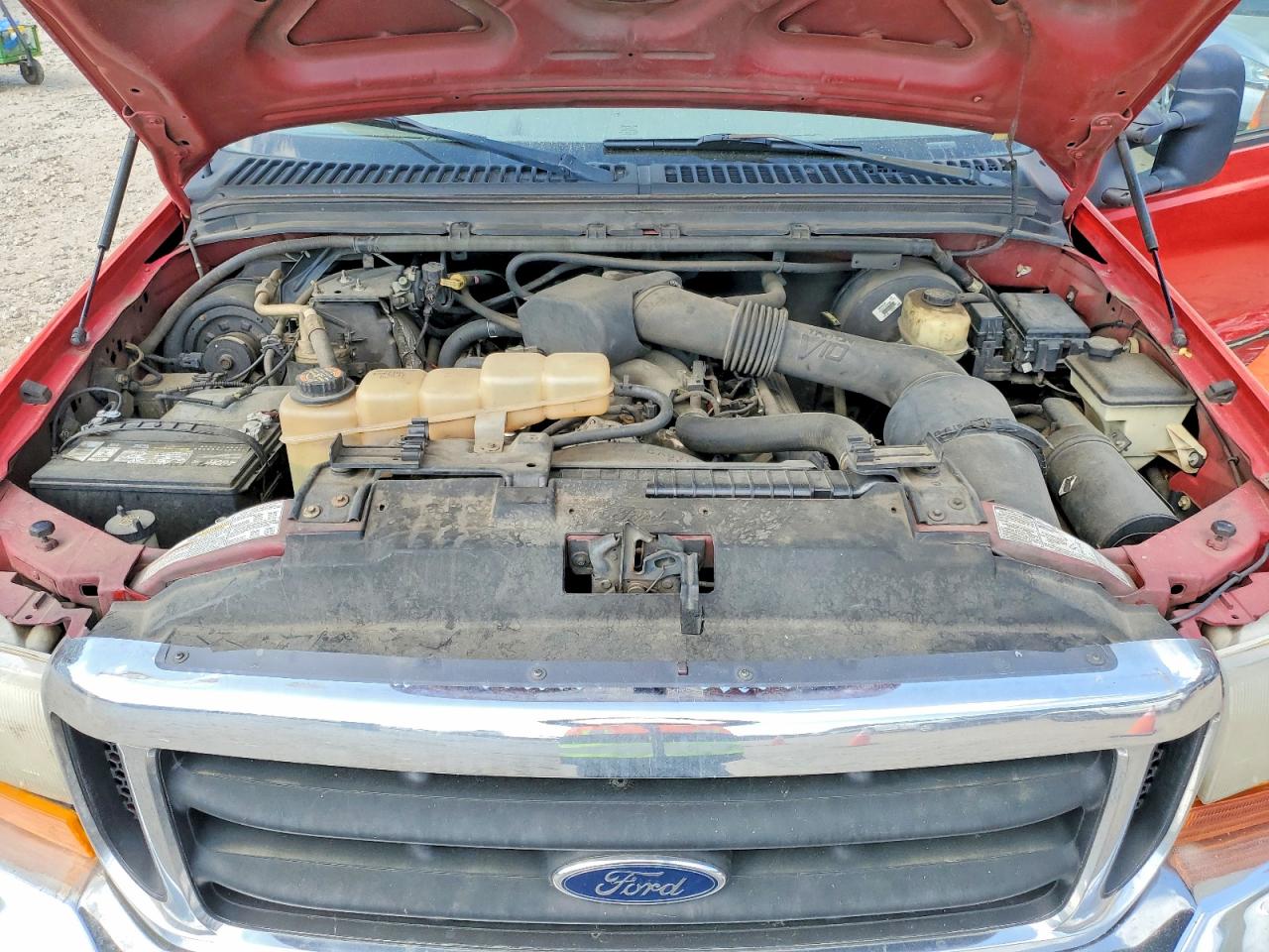 2000 Ford F250 Super Duty Red vin: 1FTNX20S0YEC50643