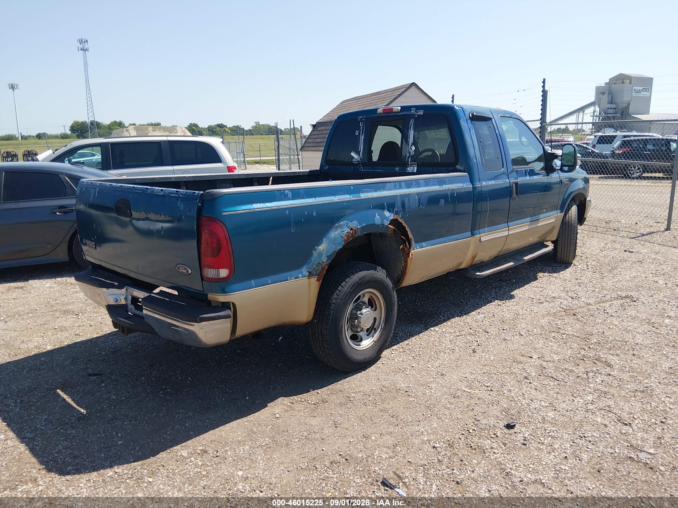 2000 Ford F-250   Blue vin: 1FTNX20S4YEB74490