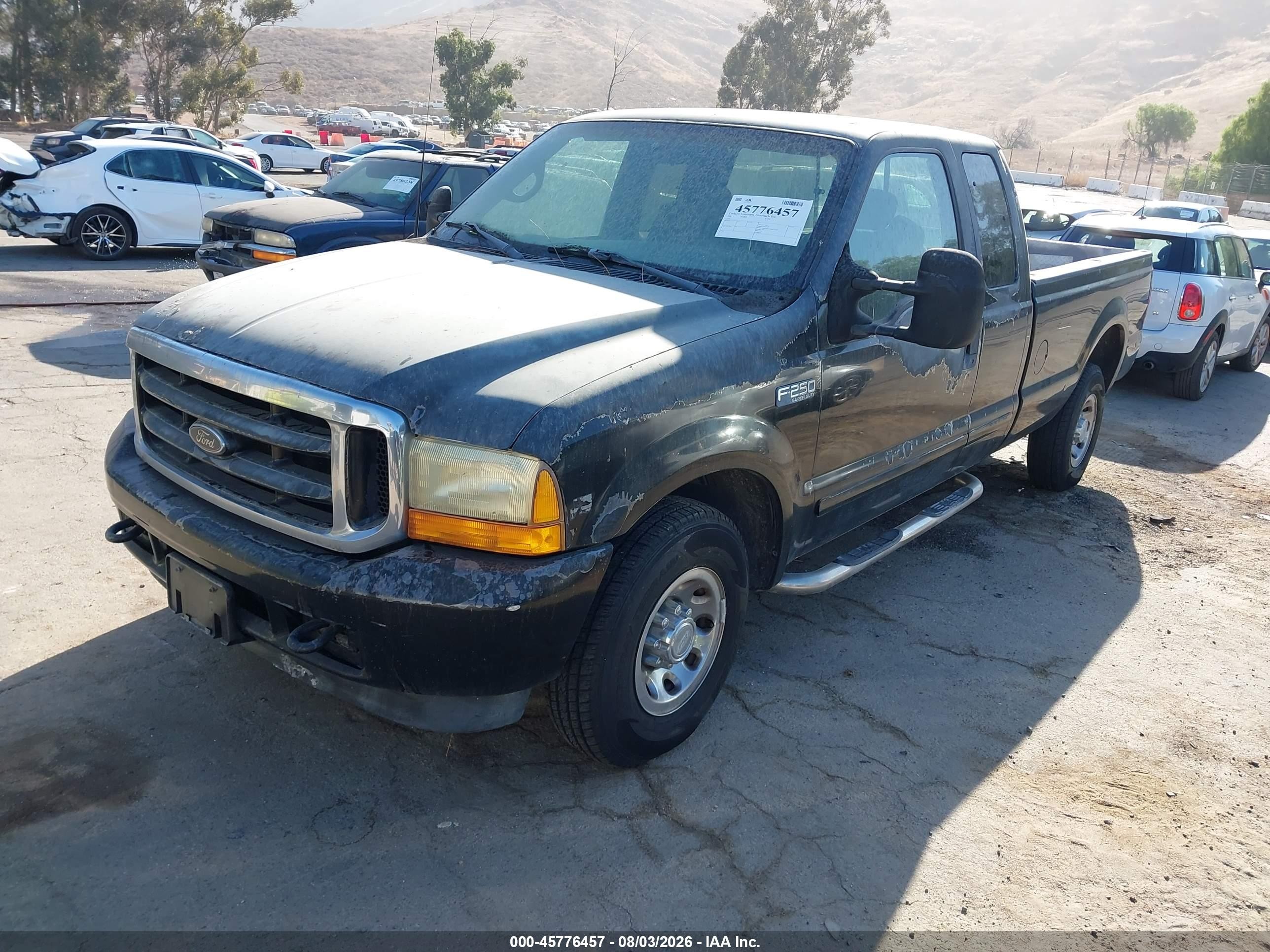 2001 Ford F-250 Lariat/xl/xlt Black vin: 1FTNX20S61ED61316