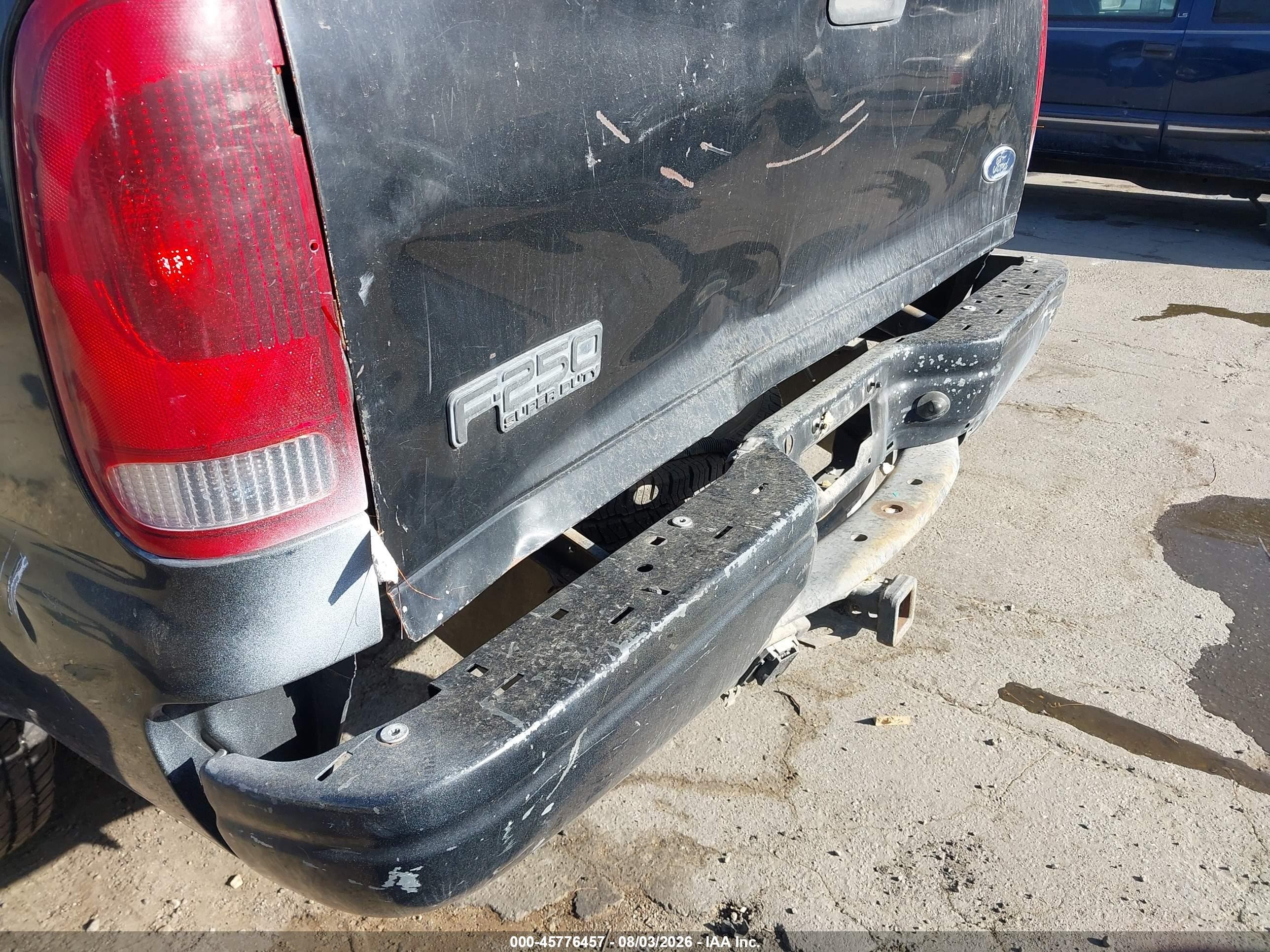 2001 Ford F-250 Lariat/xl/xlt Black vin: 1FTNX20S61ED61316