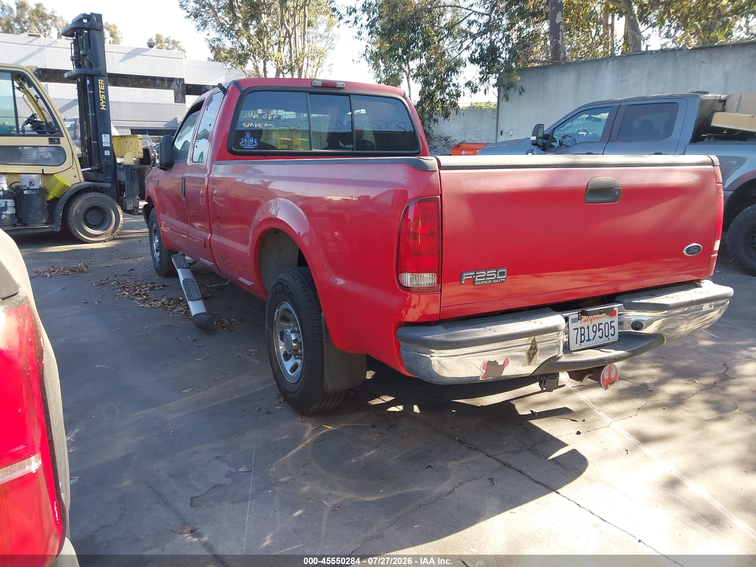 2003 Ford F-250 Lariat/xl/xlt Красный vin: 1FTNX20S63EA91099