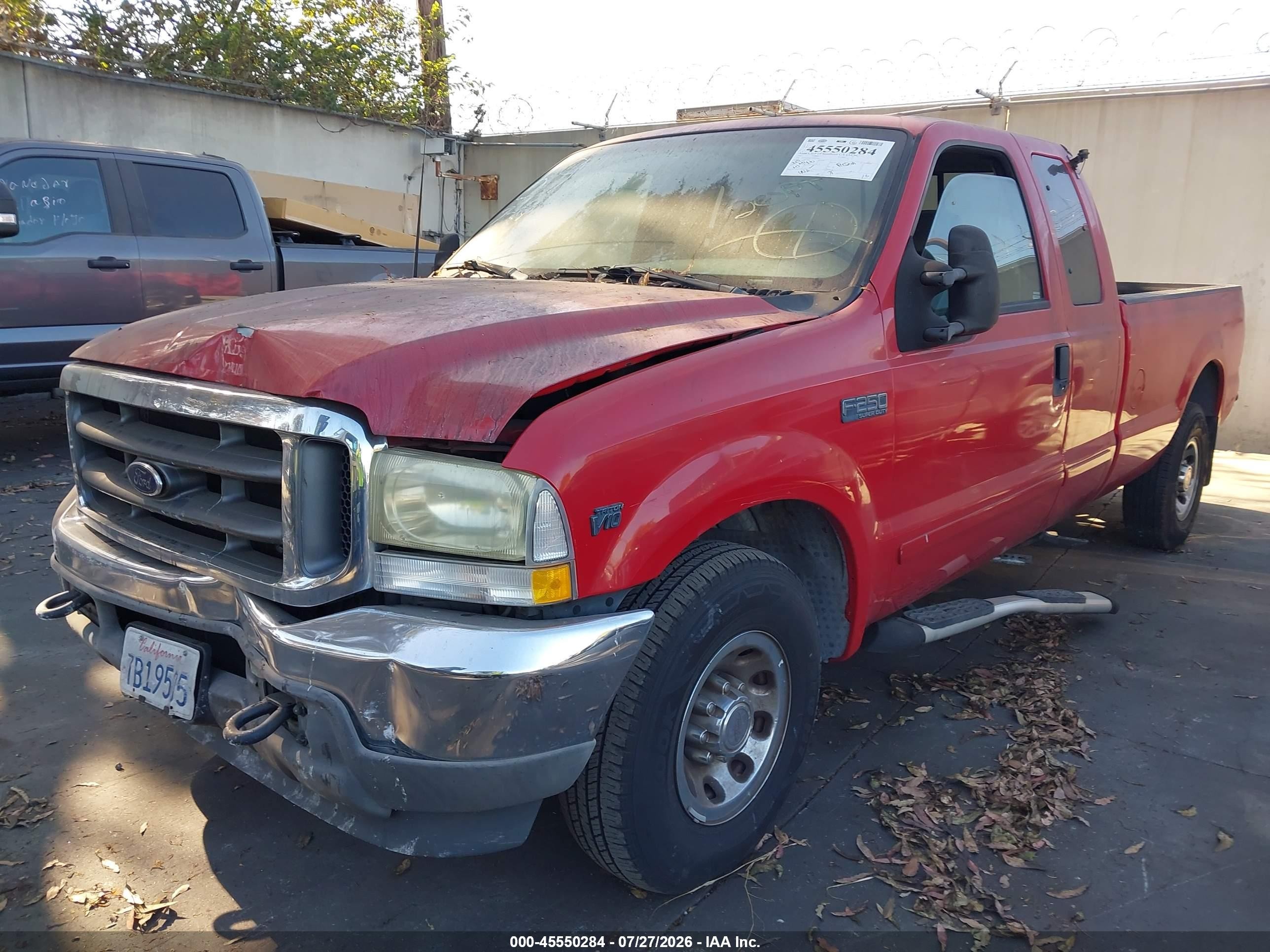 2003 Ford F-250 Lariat/xl/xlt Красный vin: 1FTNX20S63EA91099