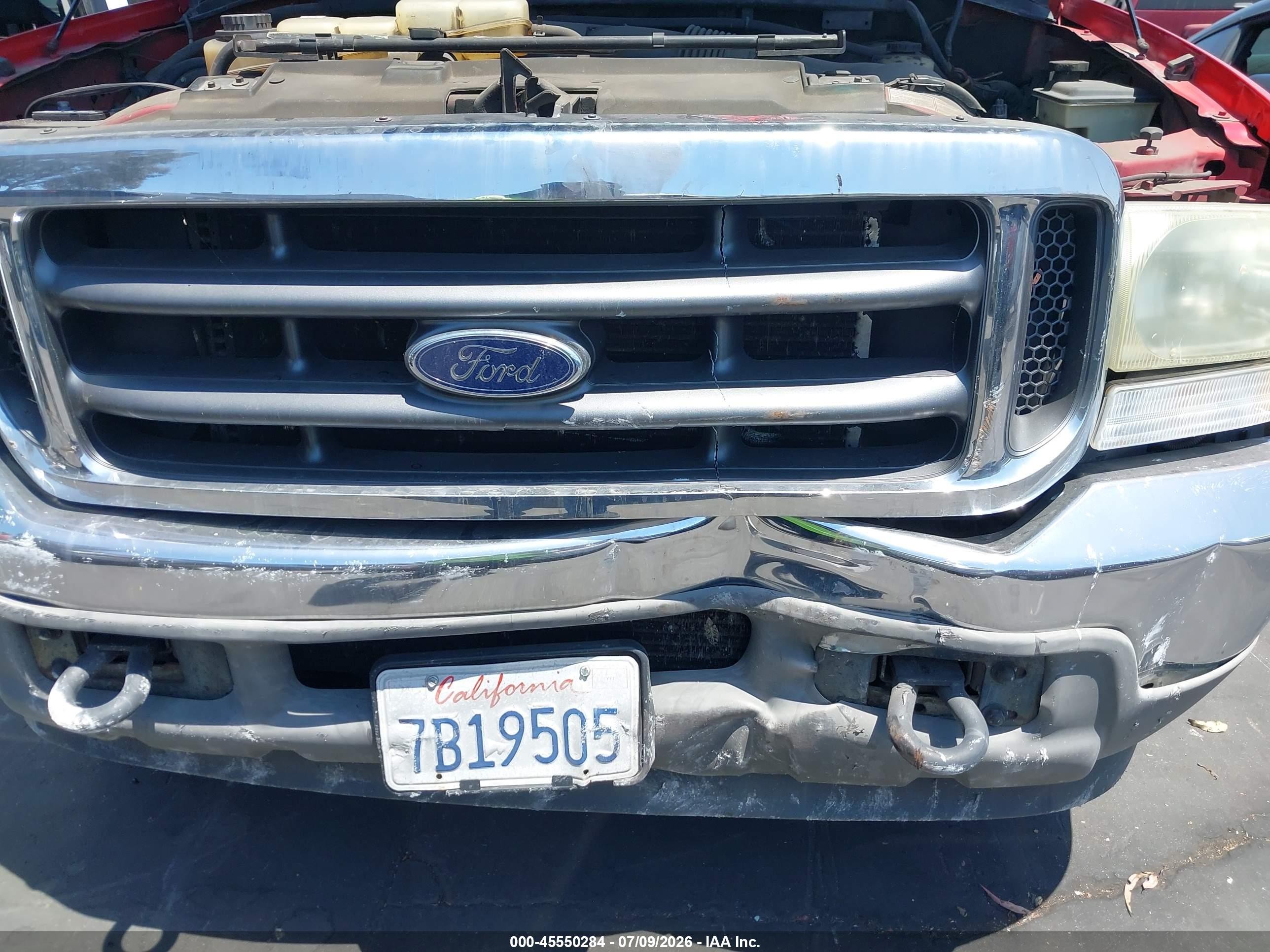 2003 Ford F-250 Lariat/xl/xlt Красный vin: 1FTNX20S63EA91099