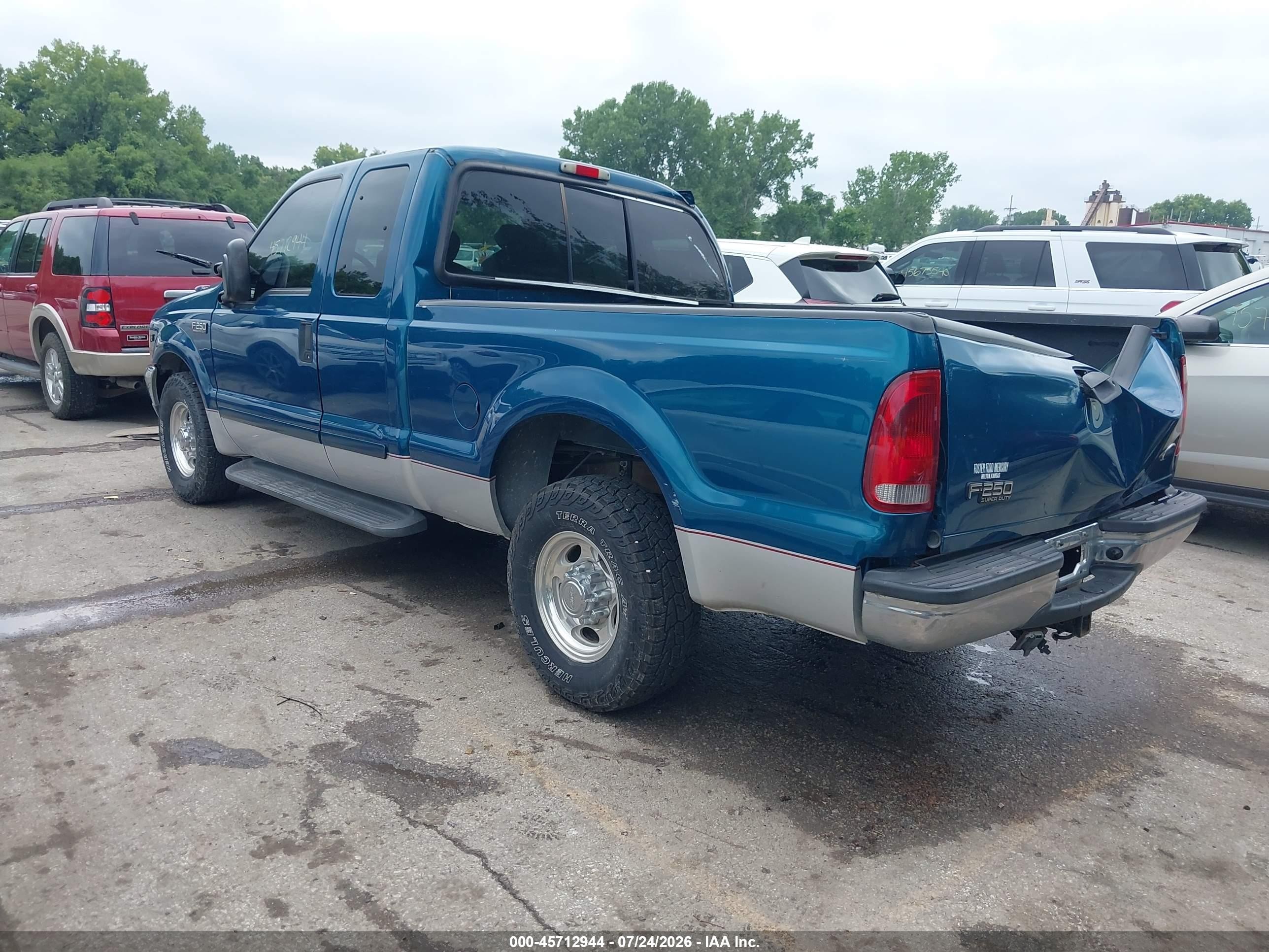 2001 Ford F-250 Lariat/xl/xlt Green vin: 1FTNX20S91EB91615