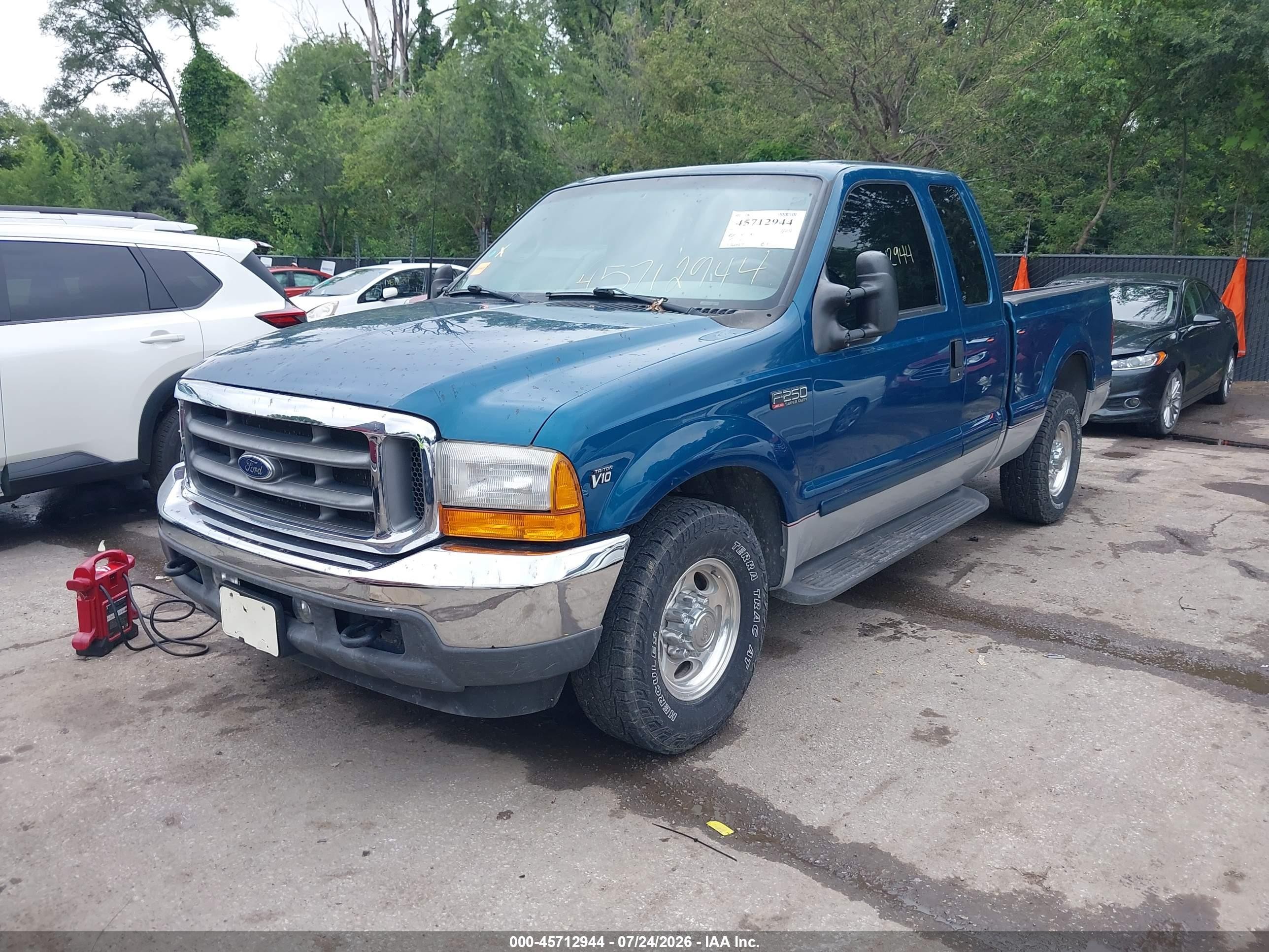 2001 Ford F-250 Lariat/xl/xlt Green vin: 1FTNX20S91EB91615
