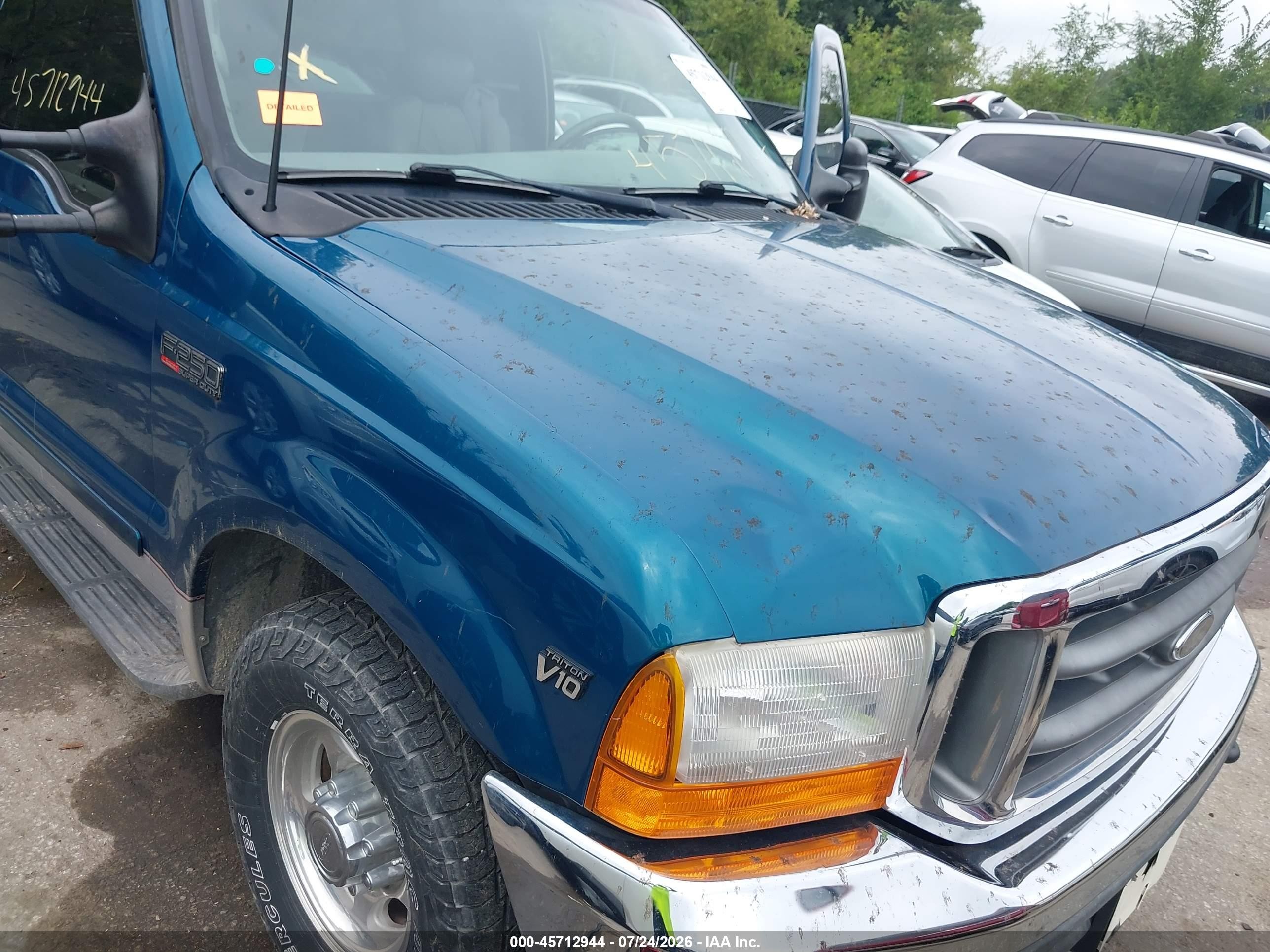 2001 Ford F-250 Lariat/xl/xlt Green vin: 1FTNX20S91EB91615