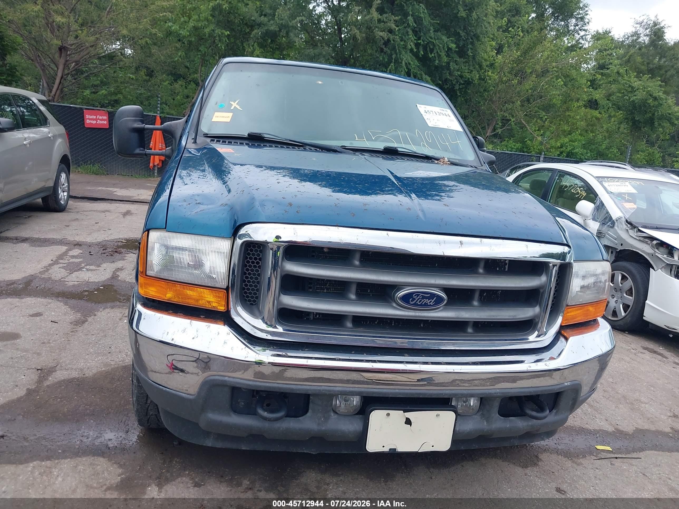 2001 Ford F-250 Lariat/xl/xlt Green vin: 1FTNX20S91EB91615