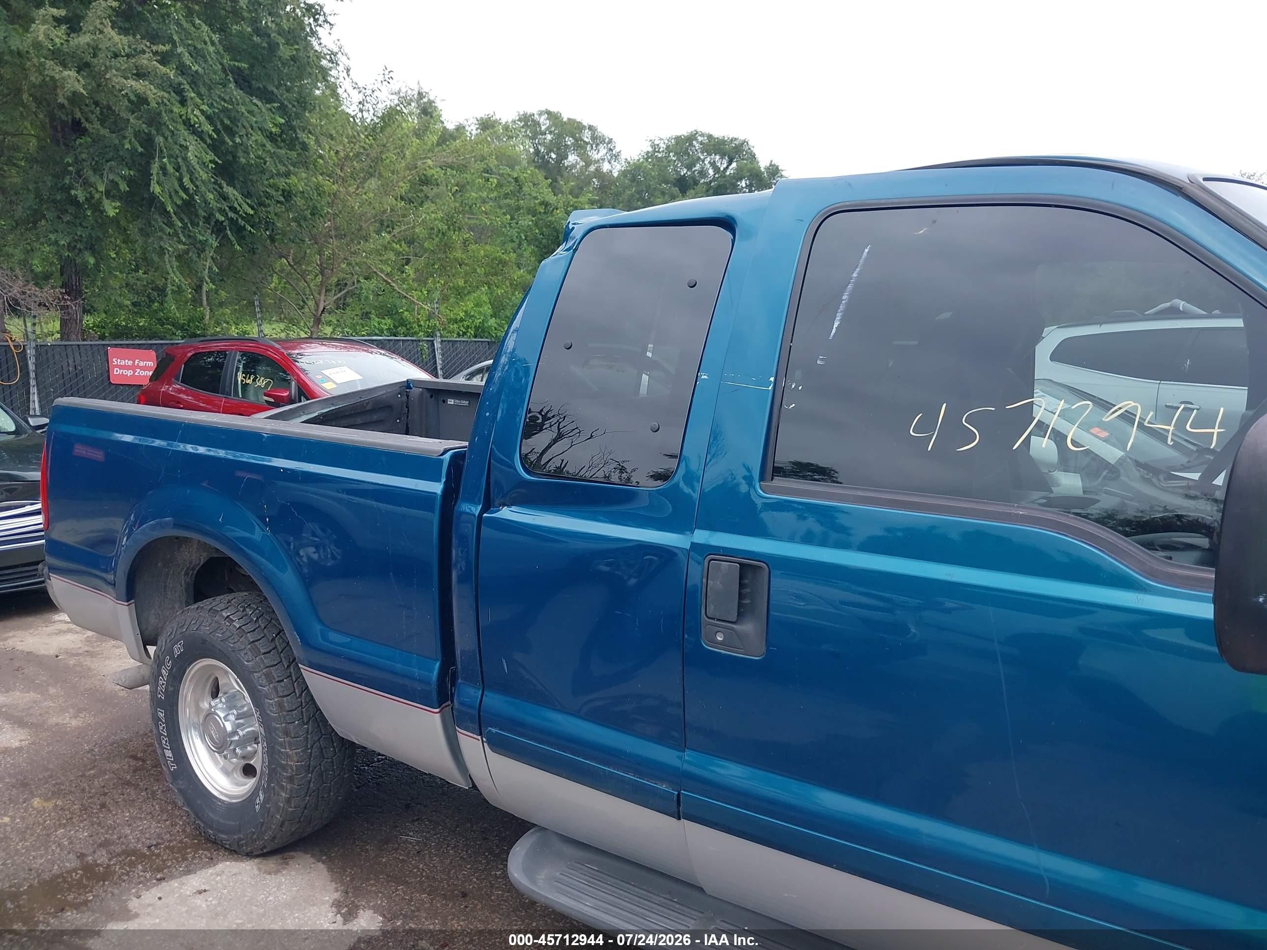 2001 Ford F-250 Lariat/xl/xlt Green vin: 1FTNX20S91EB91615