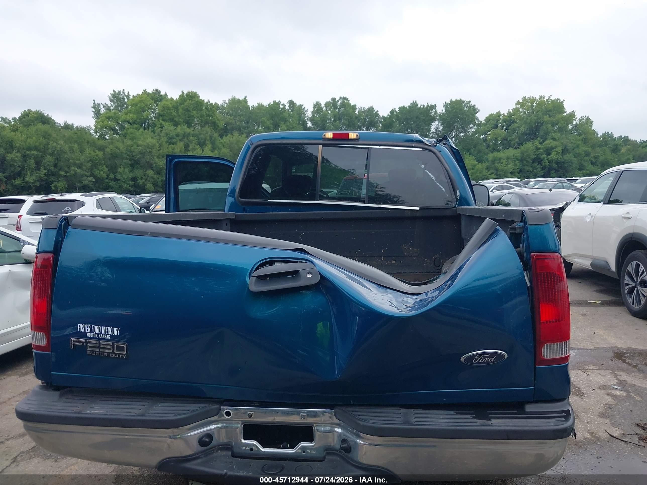 2001 Ford F-250 Lariat/xl/xlt Green vin: 1FTNX20S91EB91615